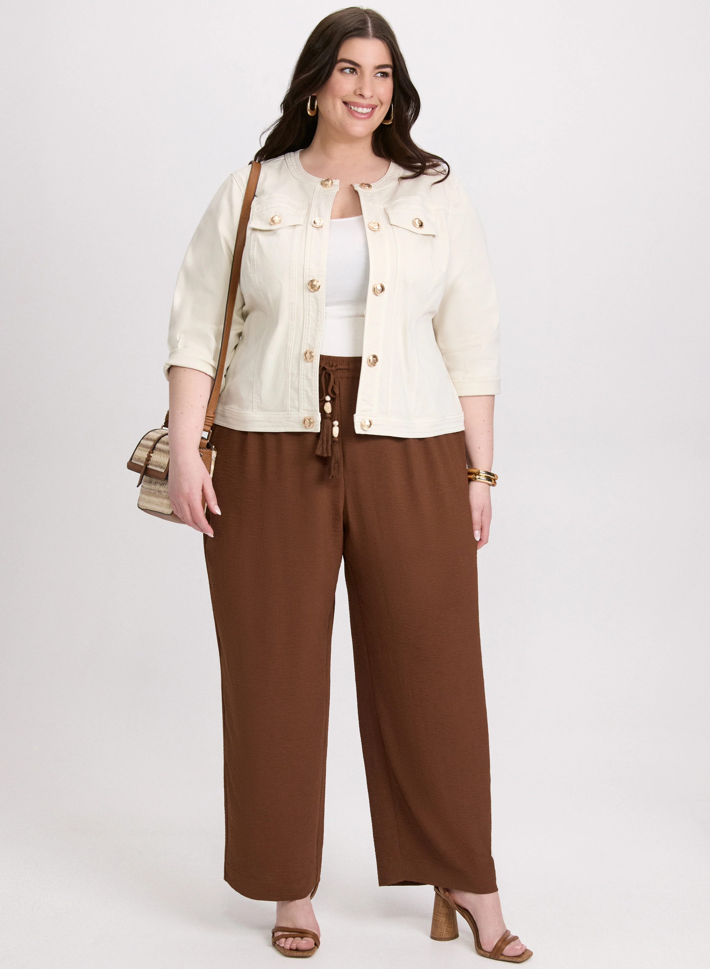 3/4 Sleeve Jean Jacket & Olivia Wide-Leg Pants