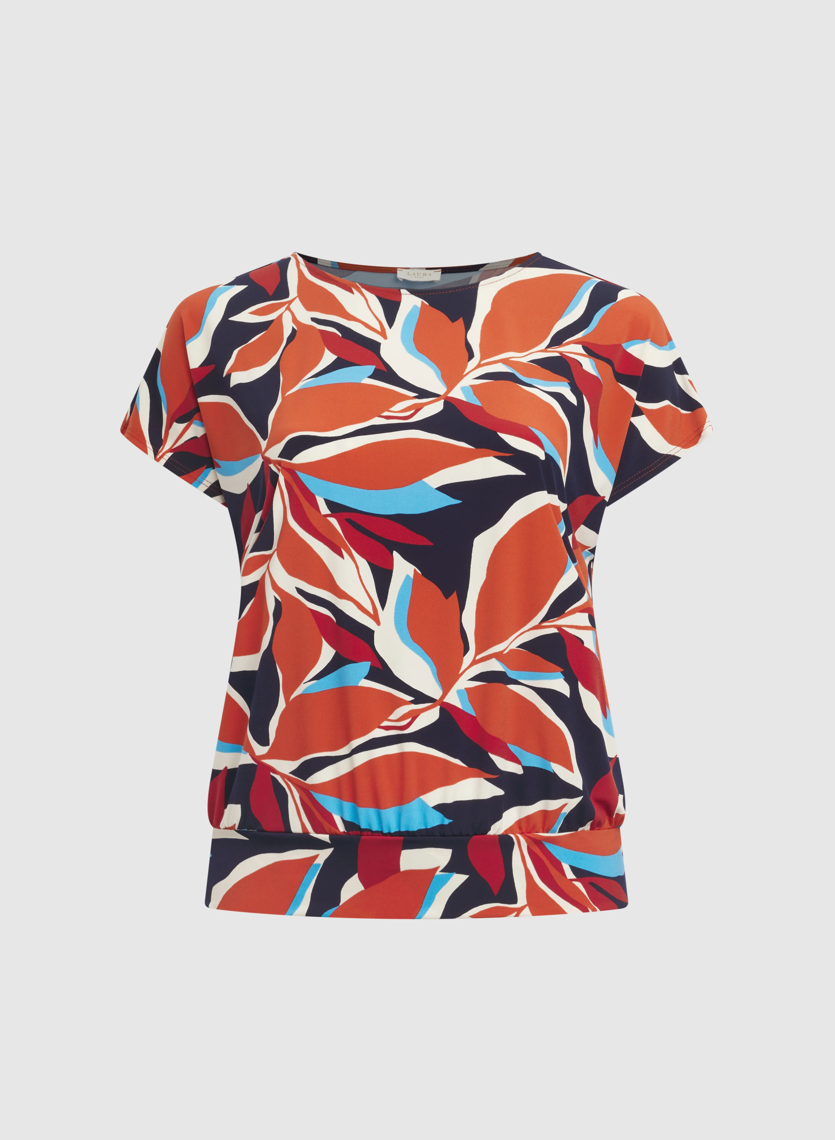 Abstract Leaf Print Top - Image 6