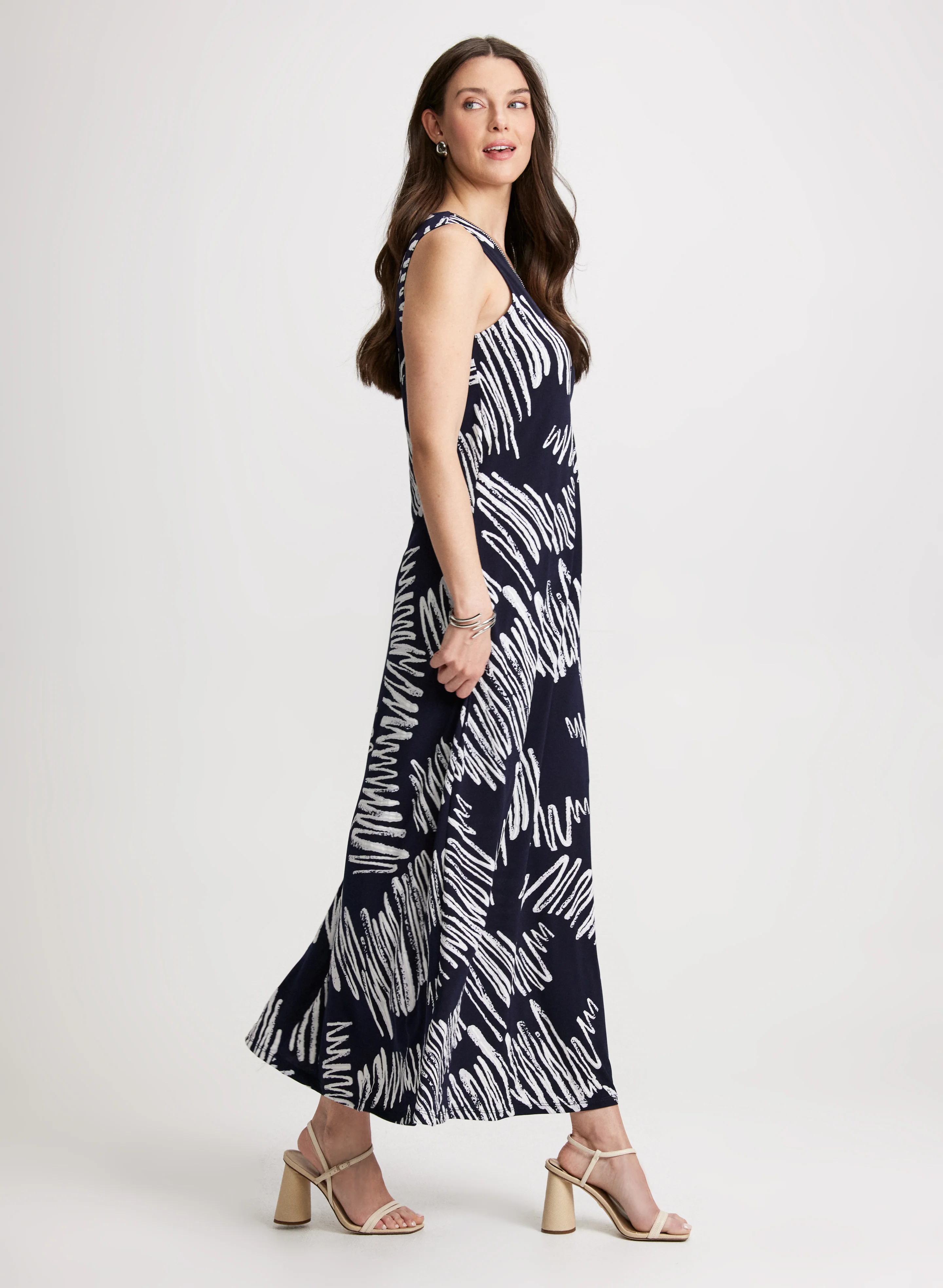 Abstract Pattern Maxi Dress - Image 3
