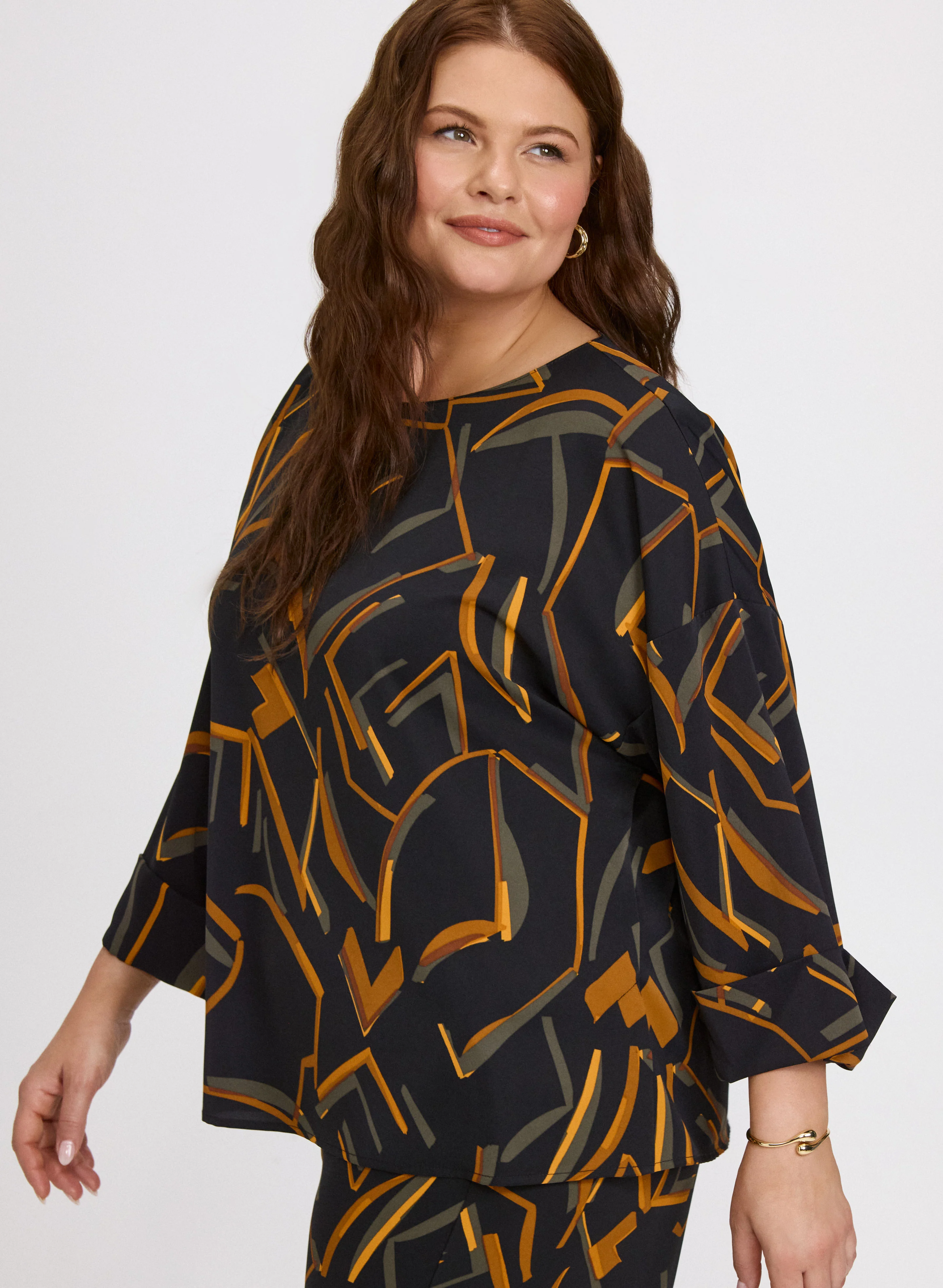 Joseph Ribkoff - Abstract Striped Blouse - Image 2