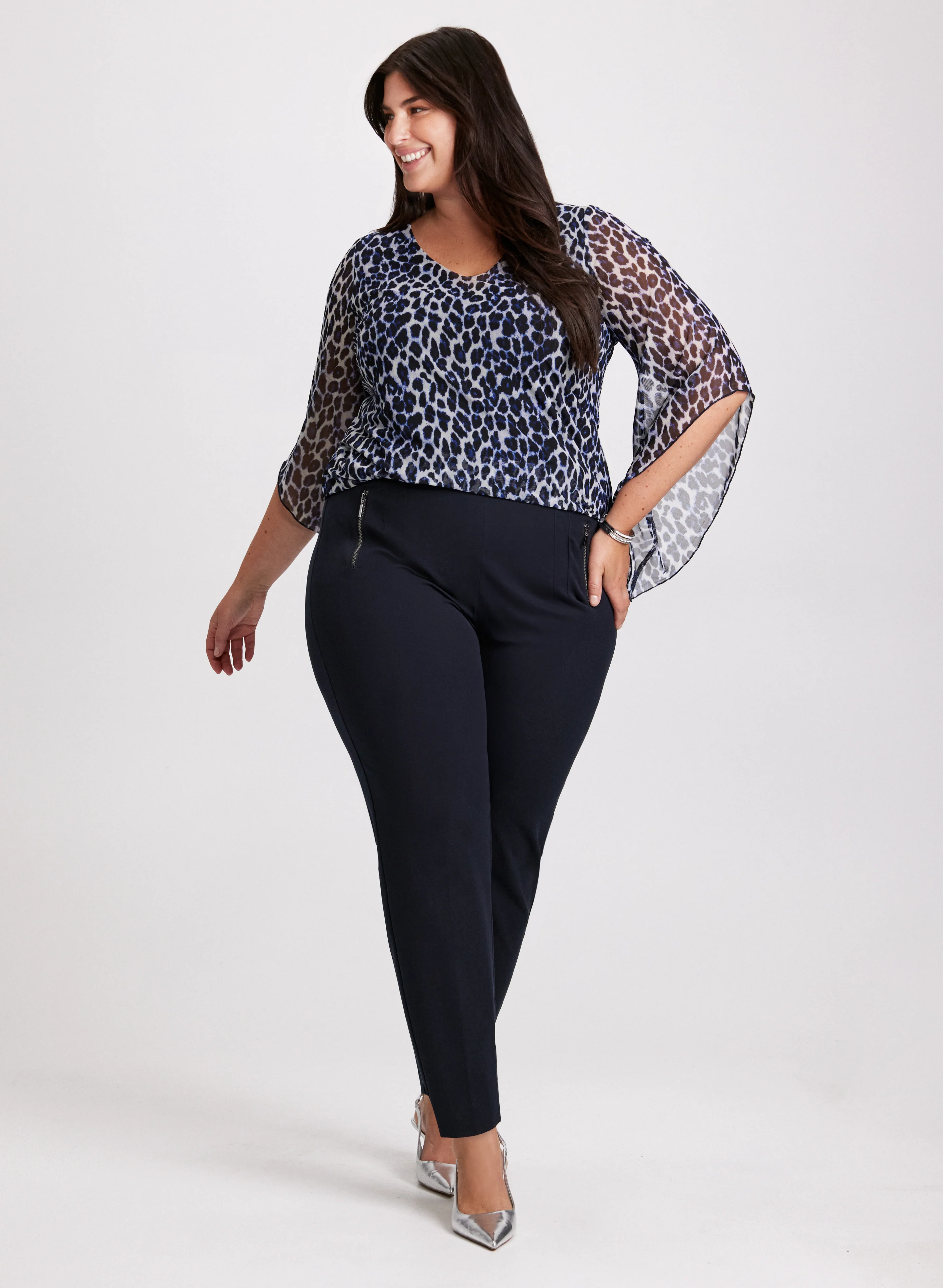 Animal Print Top & Pull-On Pants