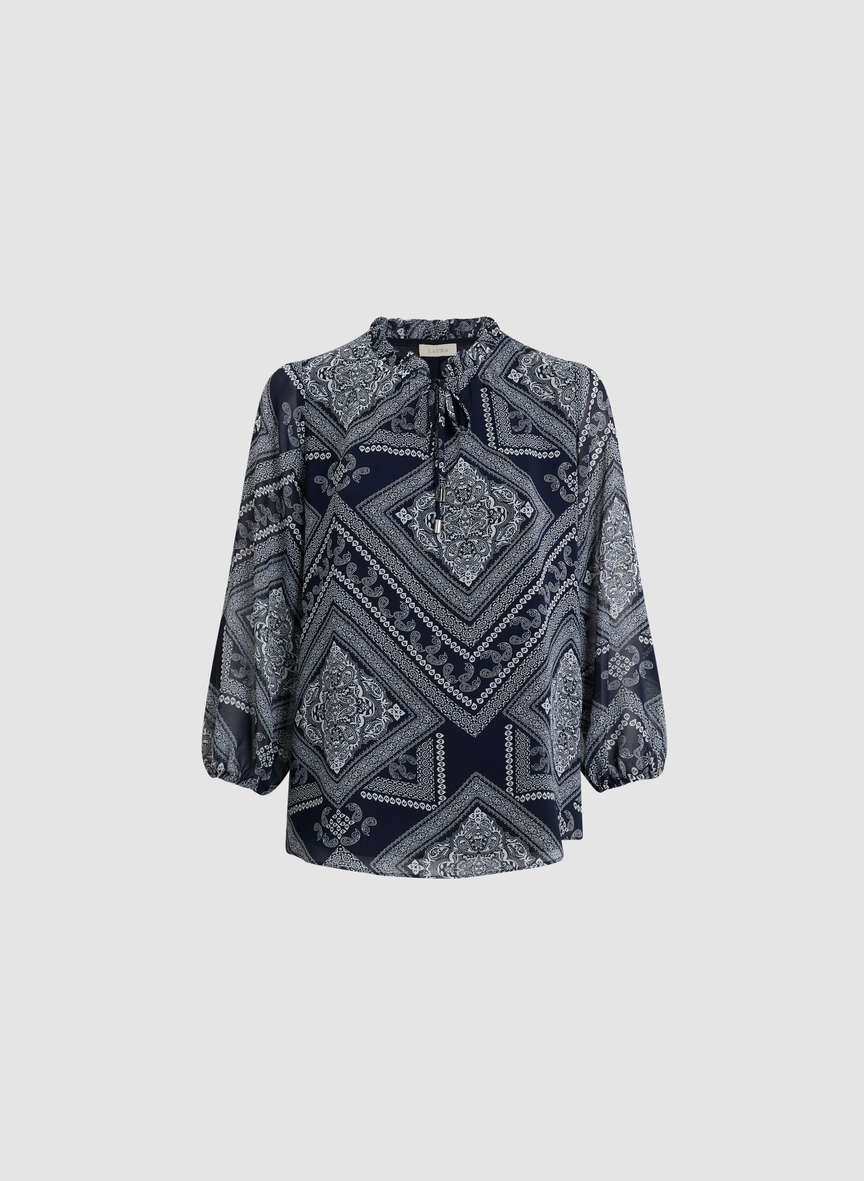 Bandana Print Blouse - Image 6