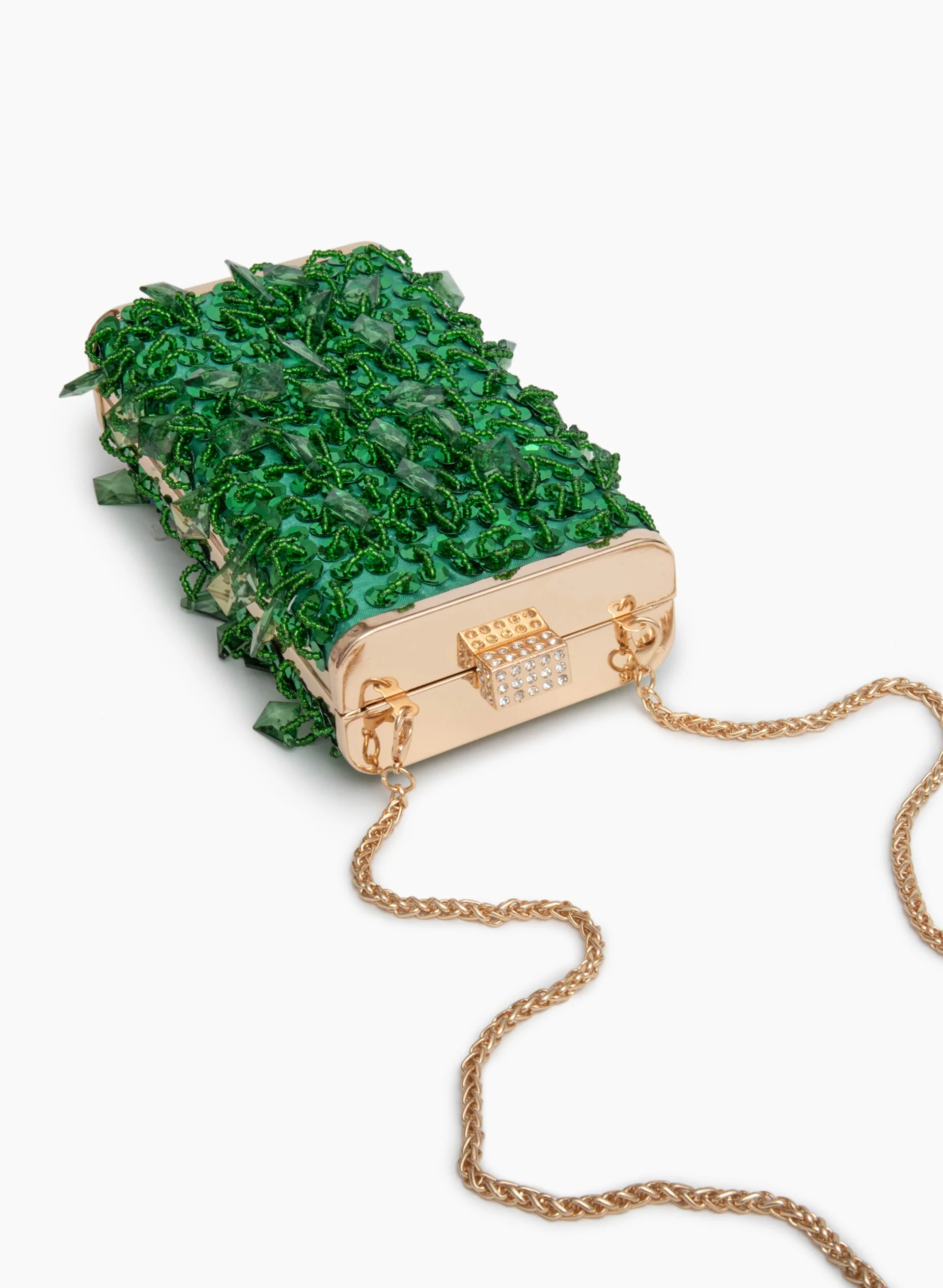 Bead & Sequin Detail Box Clutch - Image 2