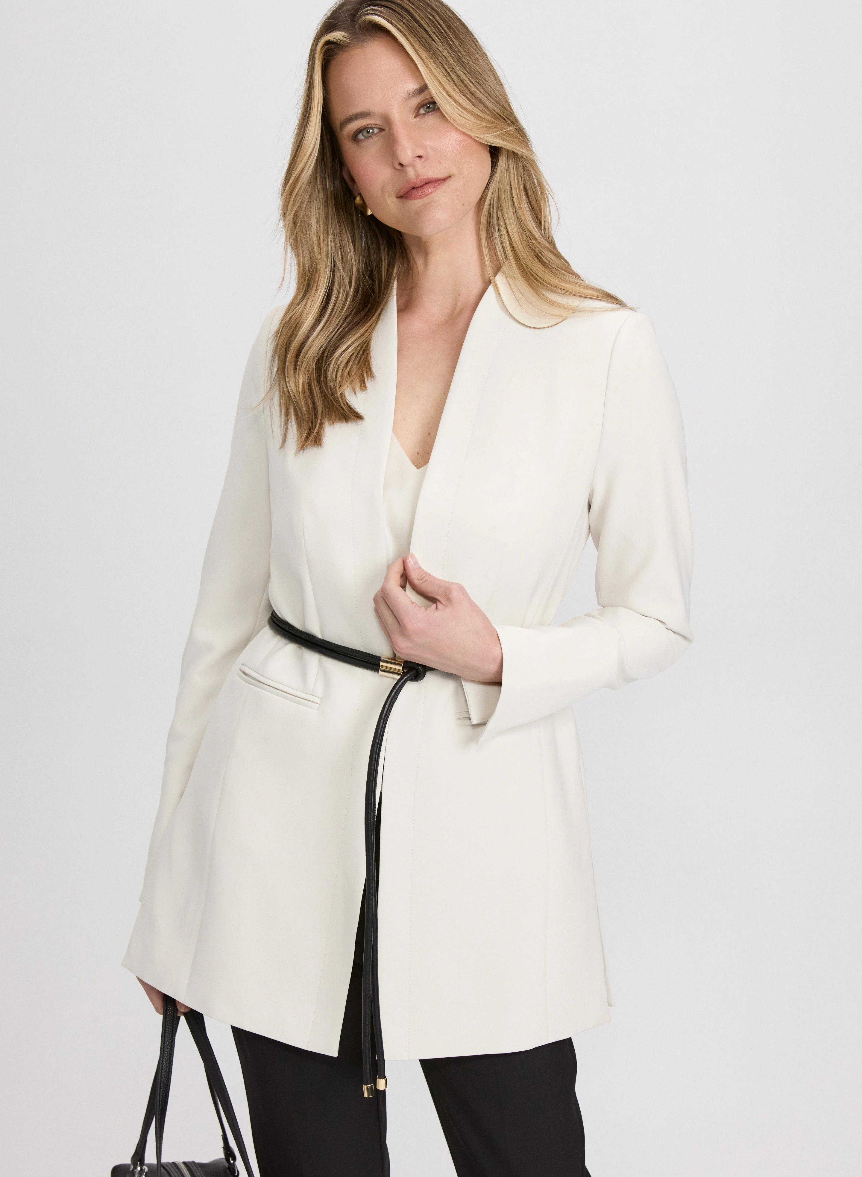 Belted Longline Blazer