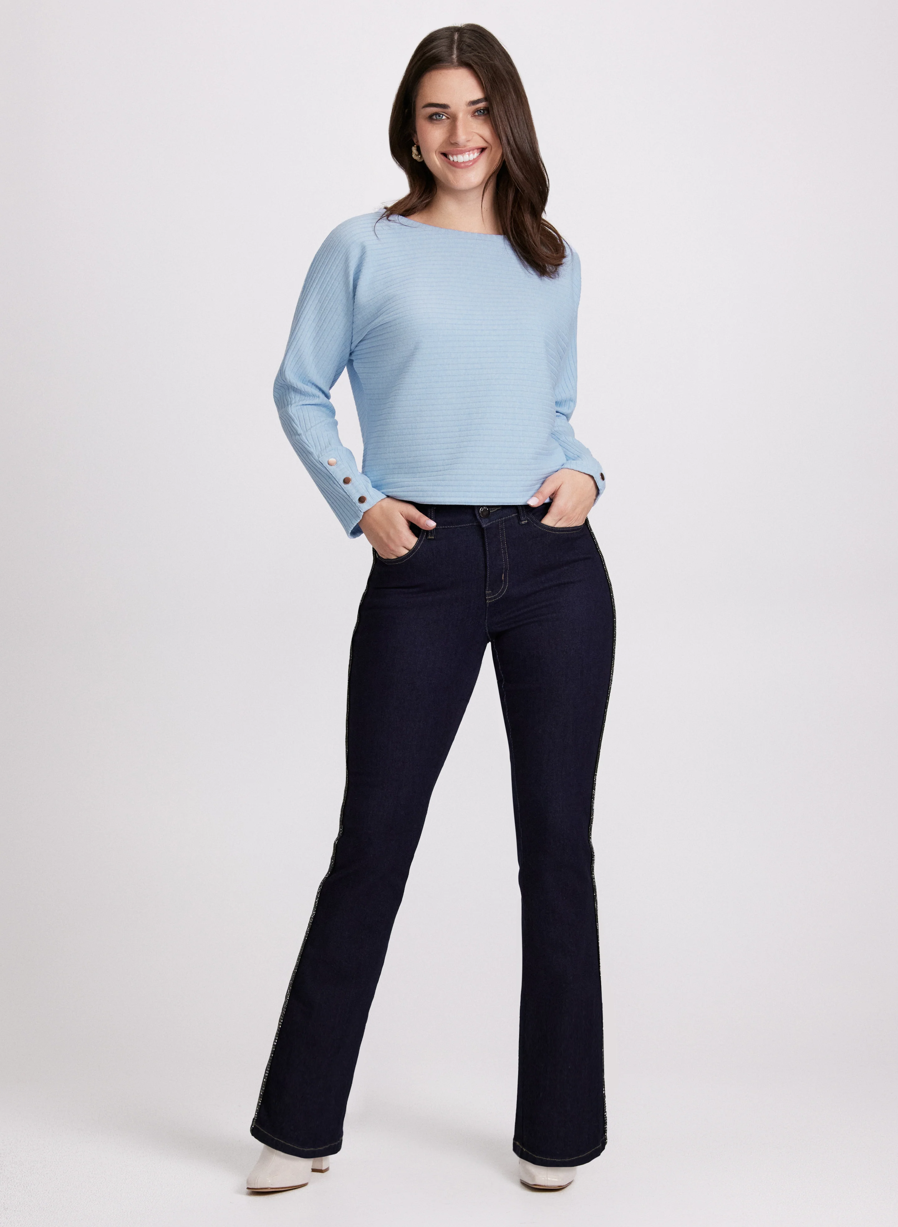 Boat Neck Knit Top - Image 3
