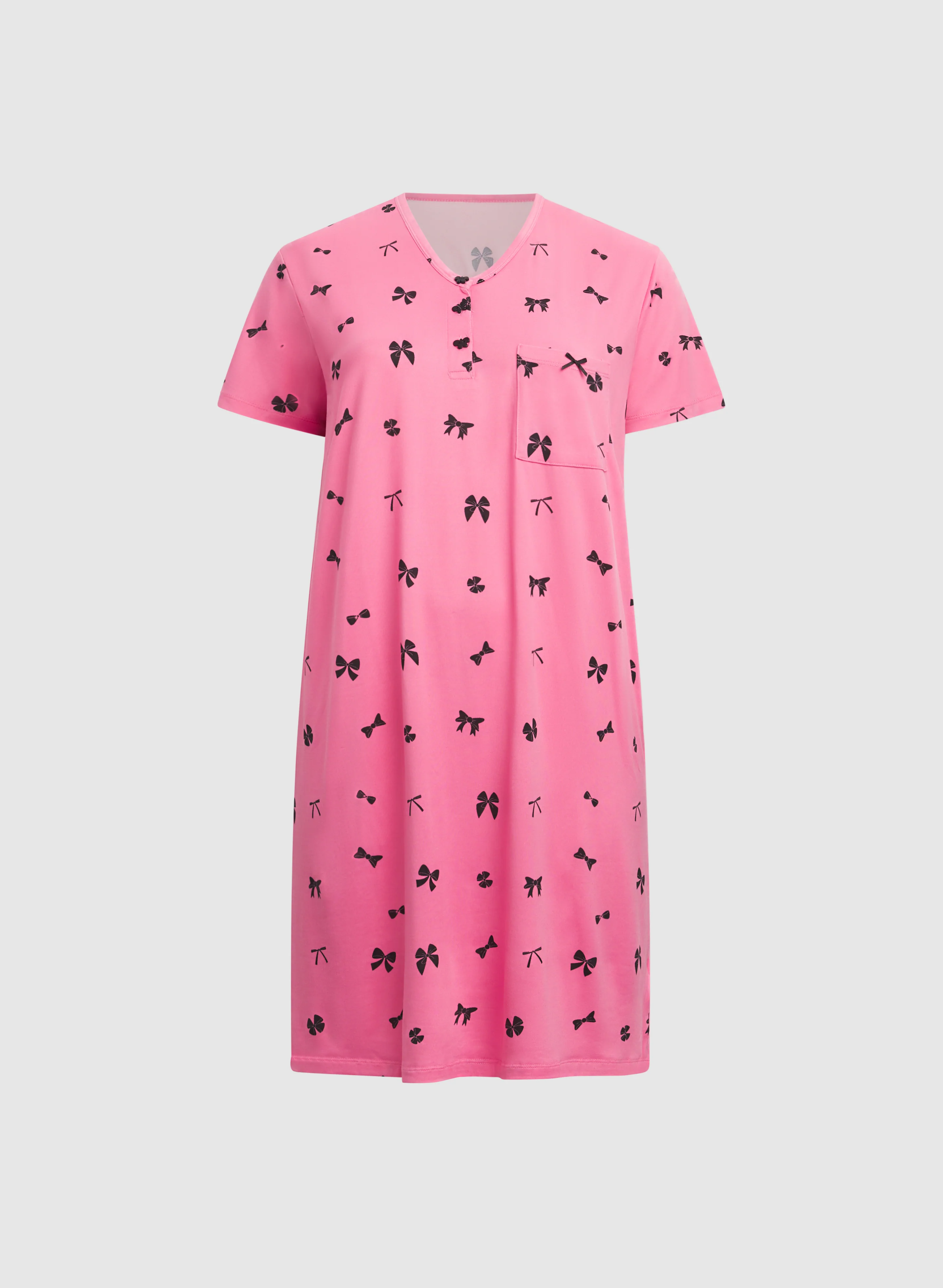 Bow Print Jersey Nightgown - Image 6