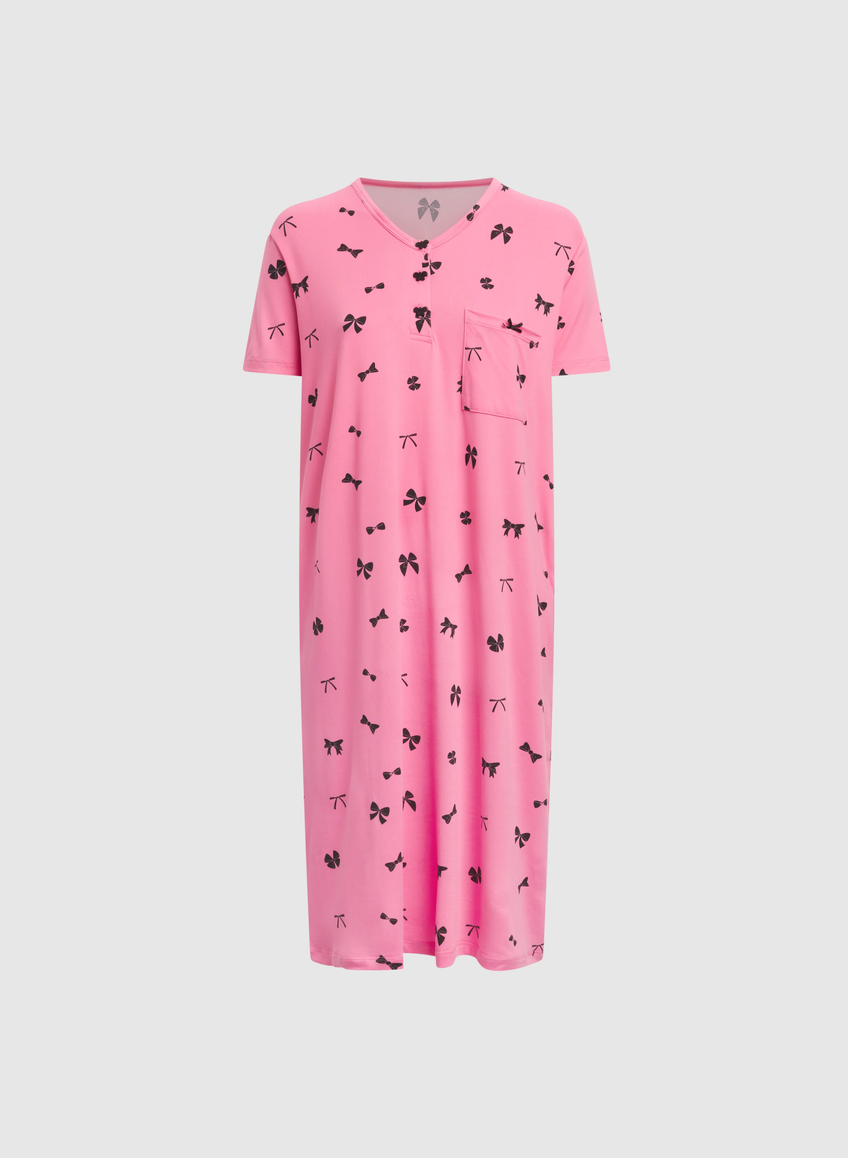 Bow Print Jersey Nightgown - Image 6