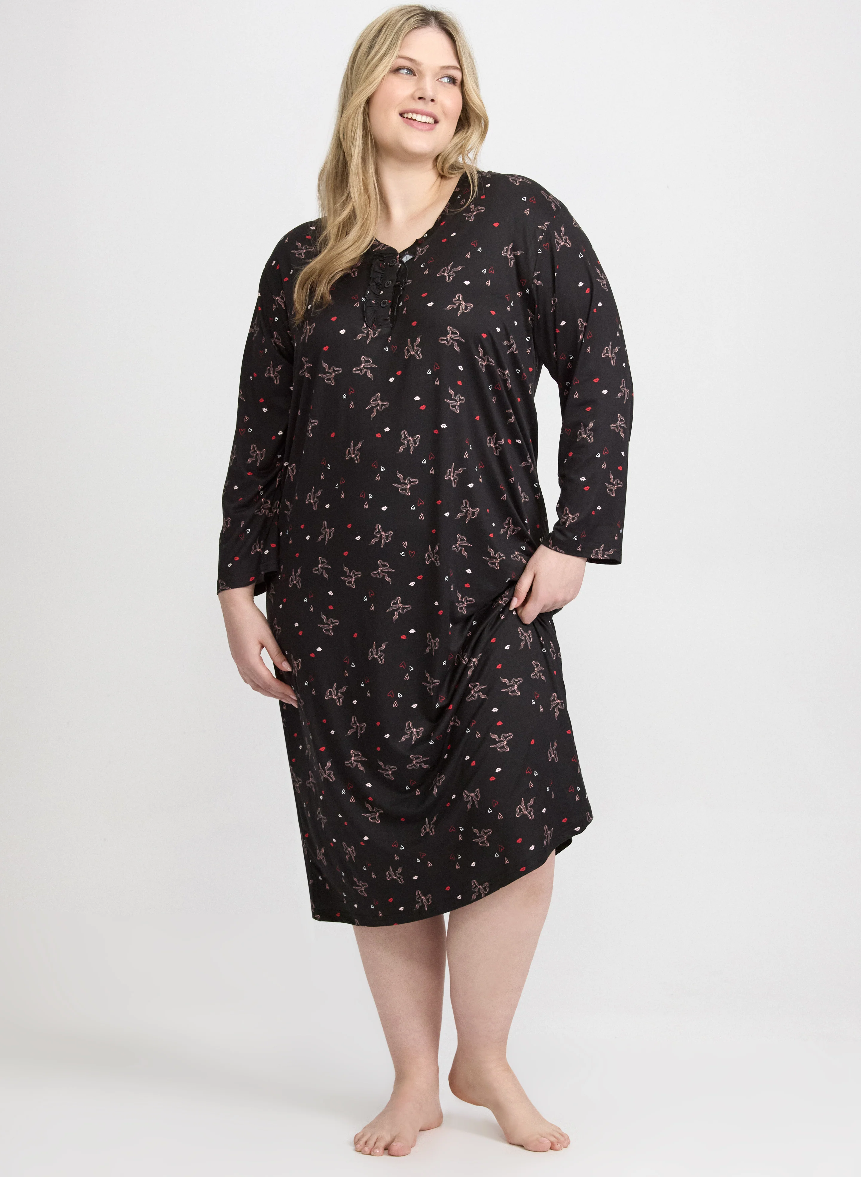 Bow Print Night Gown