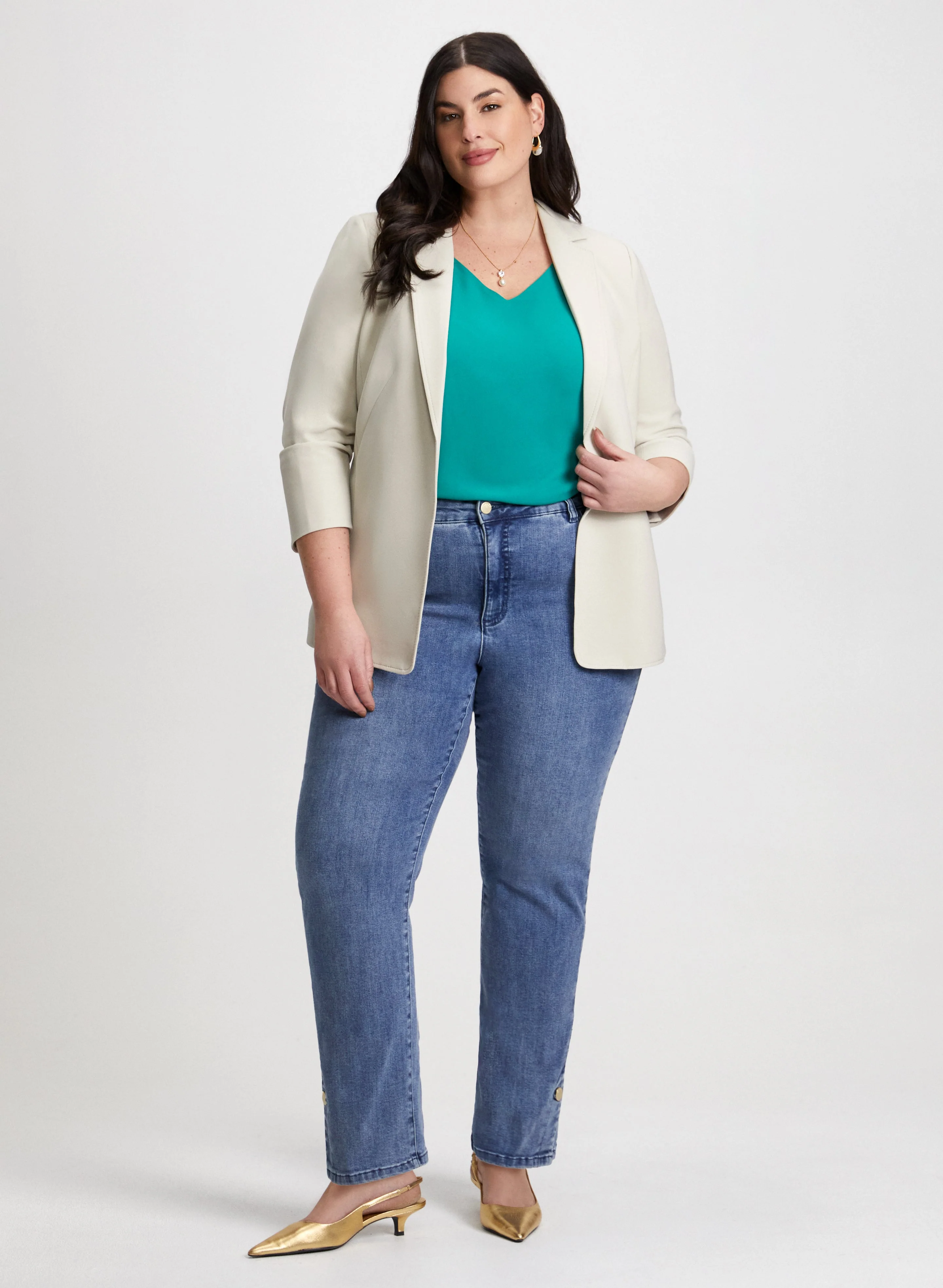 Boyfriend Blazer & Straight Leg Jeans
