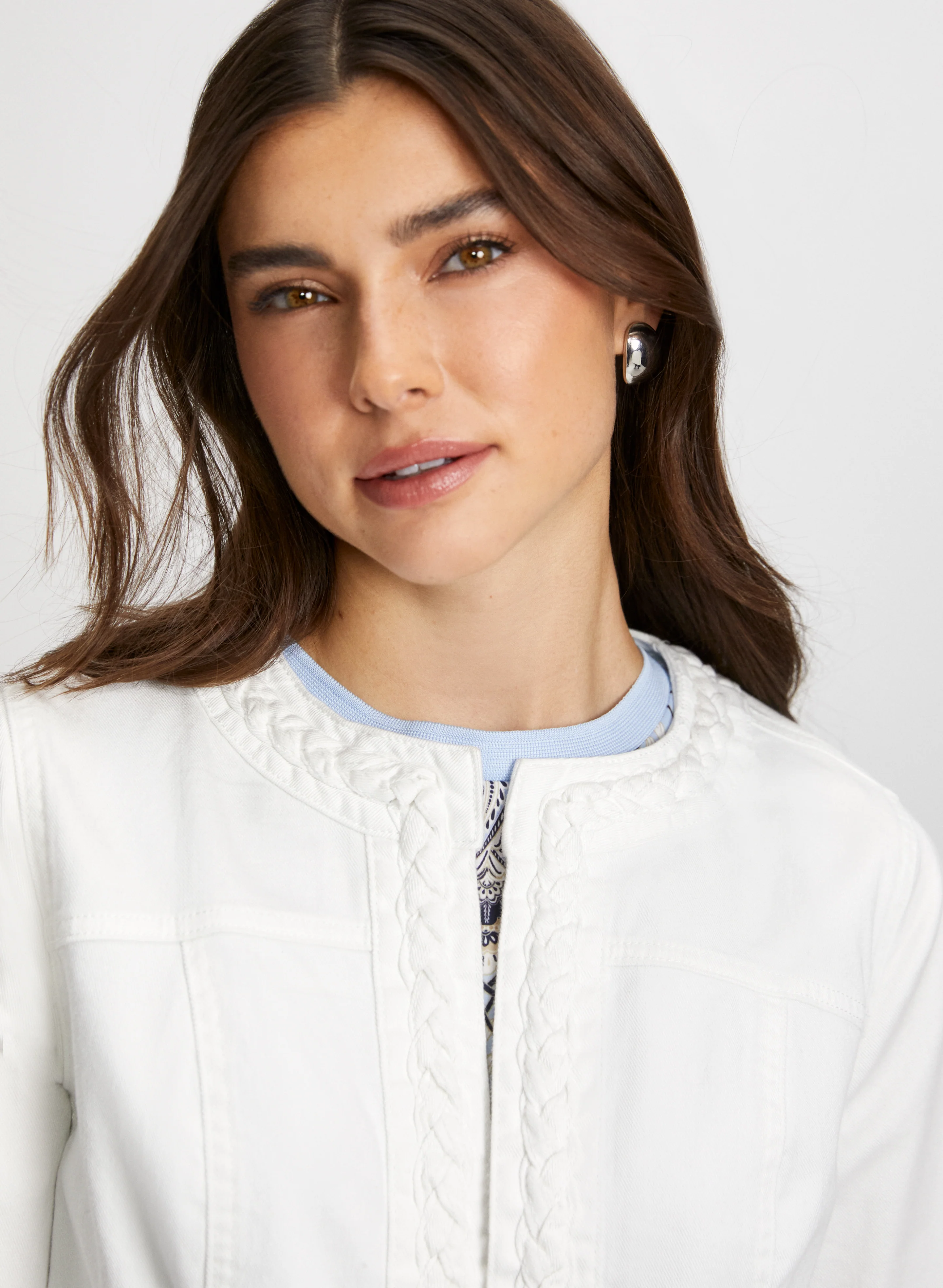 Braided Trim Denim Jacket - Image 8