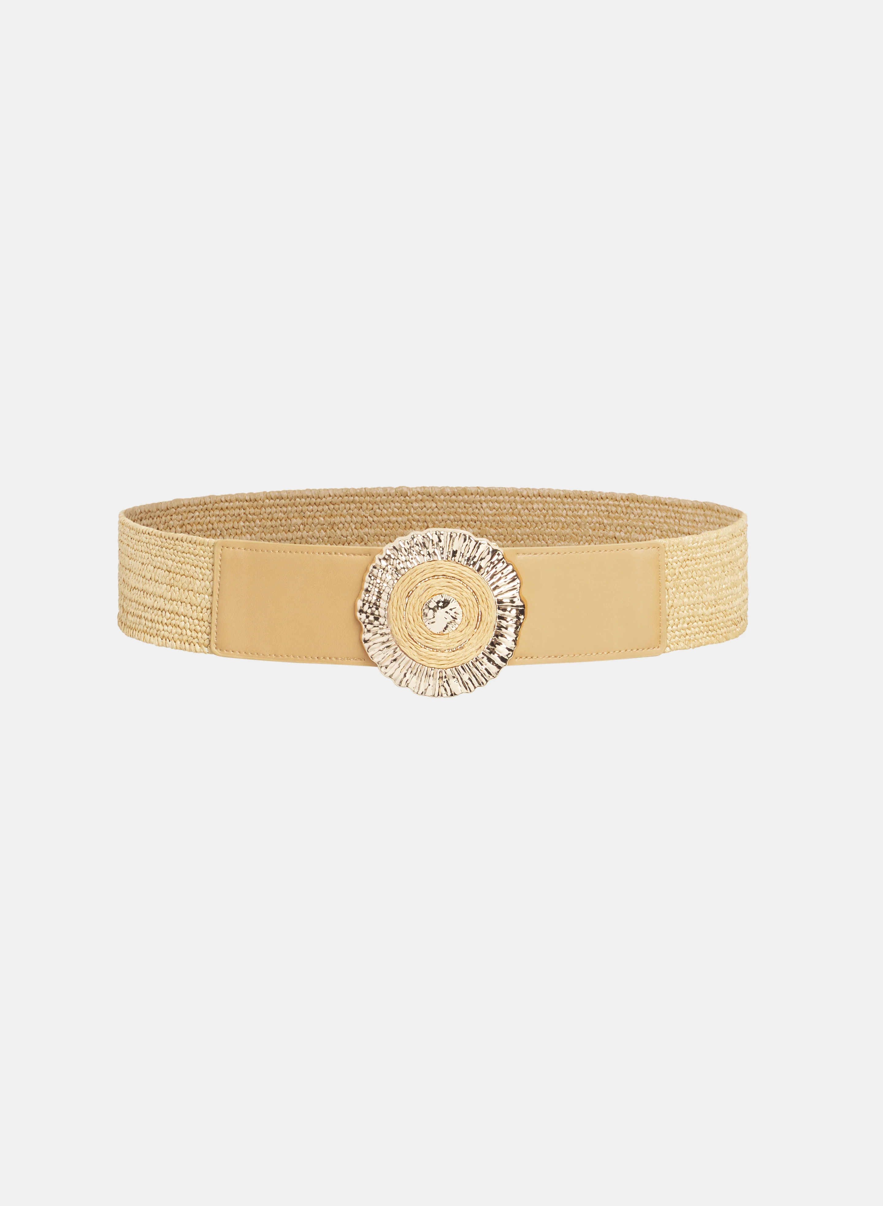 Buckle Raffia Belt