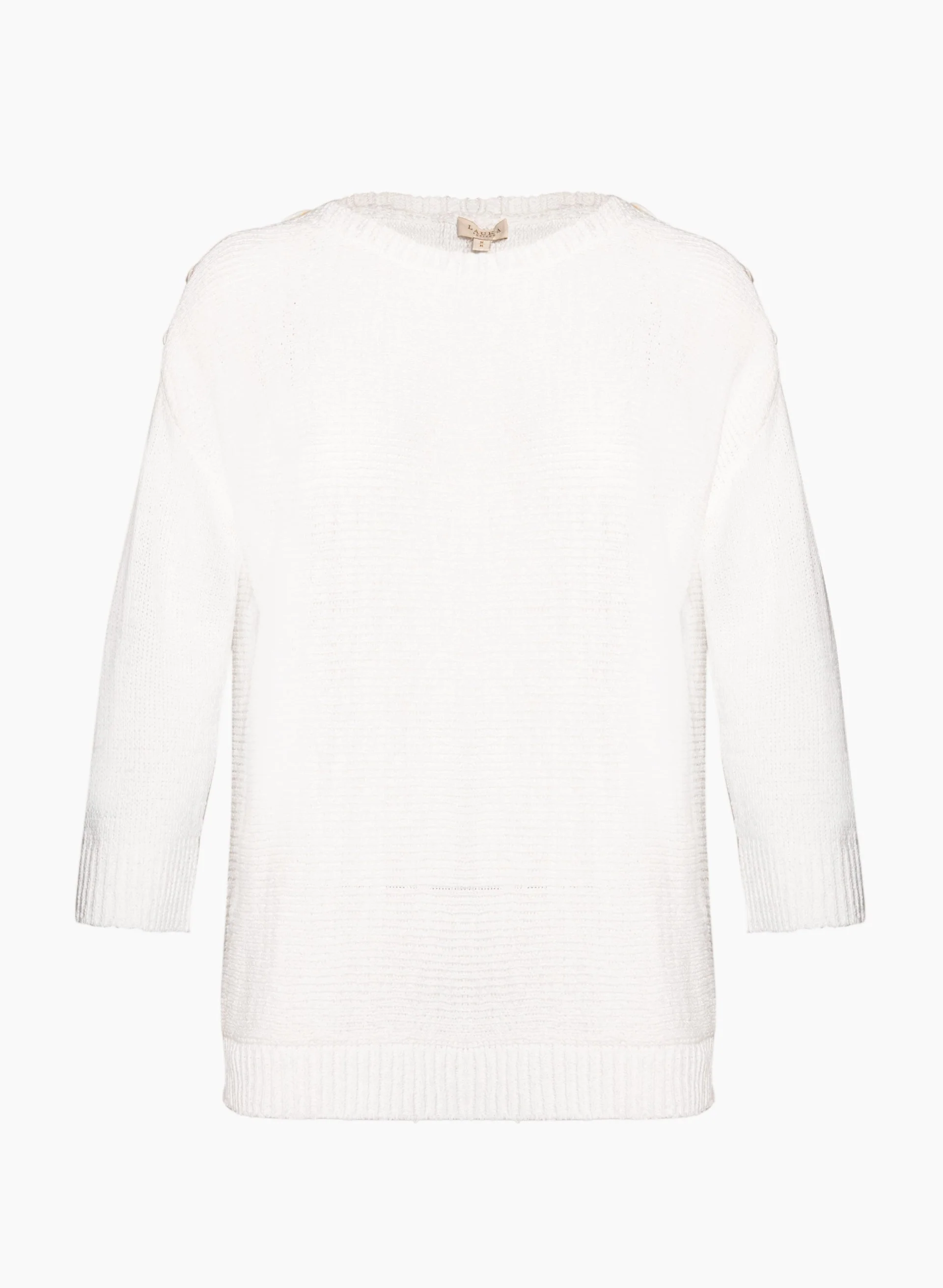 Button Detail 3/4 Sleeve Sweater - Image 3