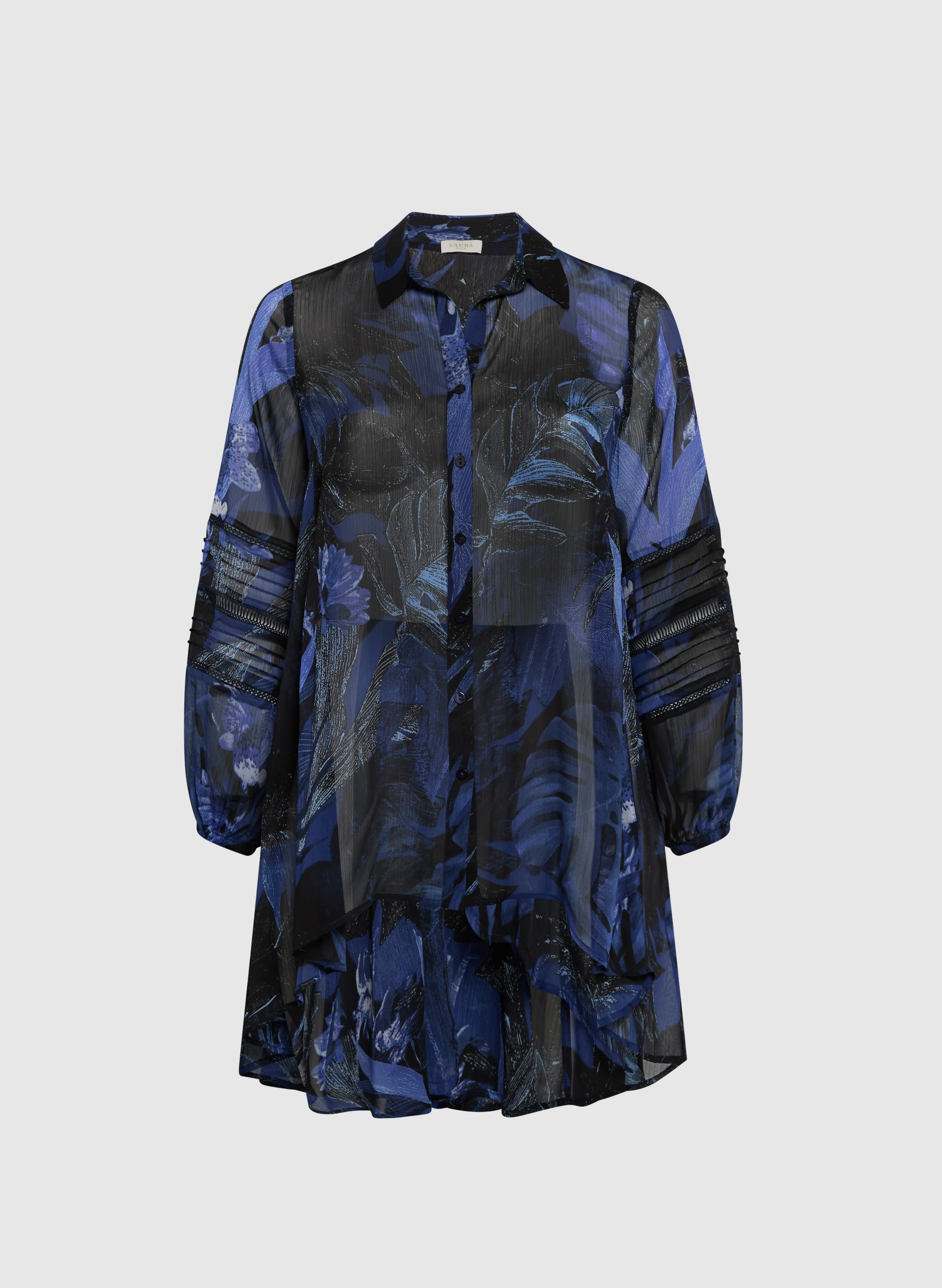 Button Down Semi-Sheer Blouse - Image 6