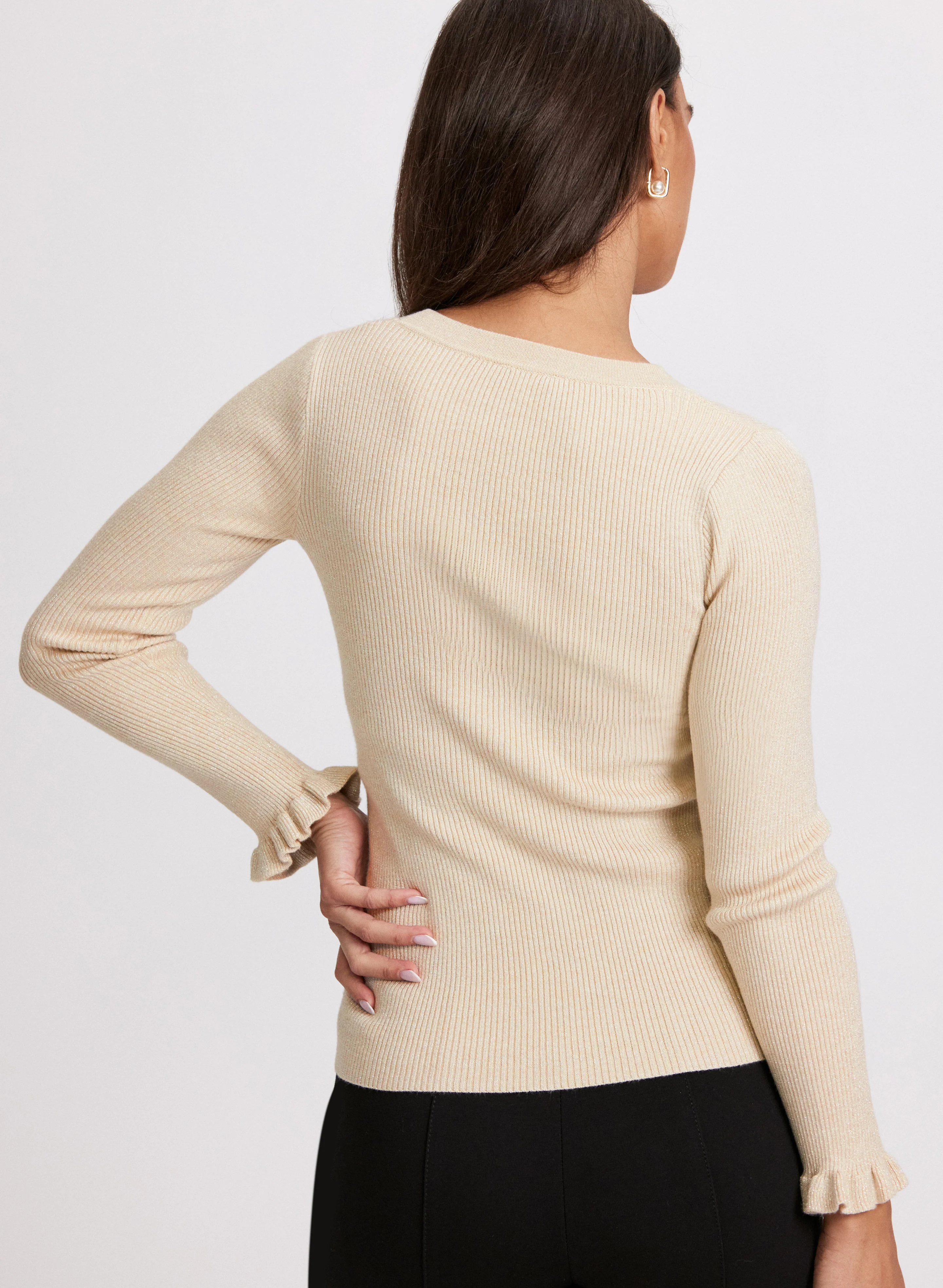 Button-Up V-Neck Cardigan - Image 4