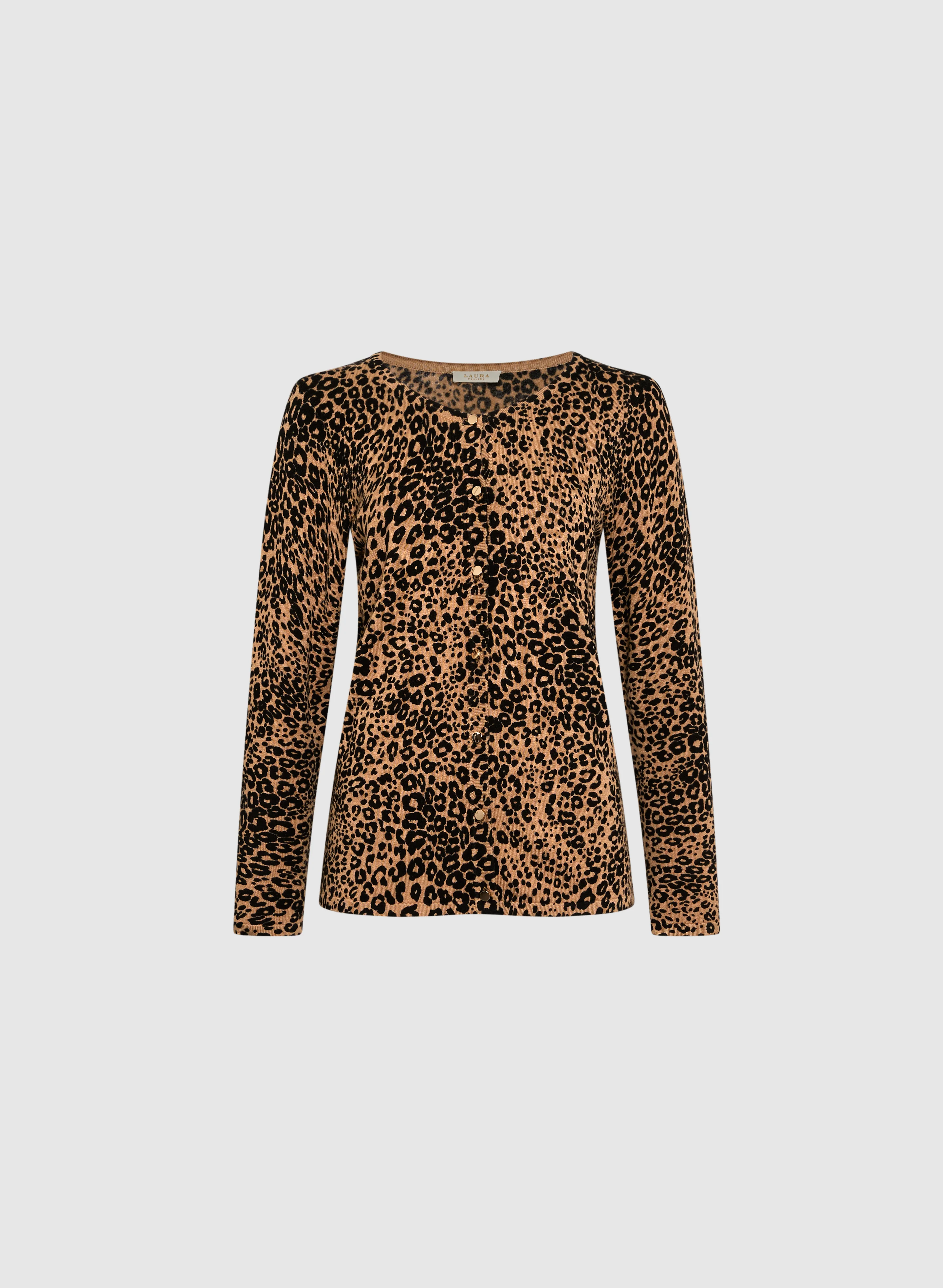Buttoned Leopard Print Cardigan - Image 6