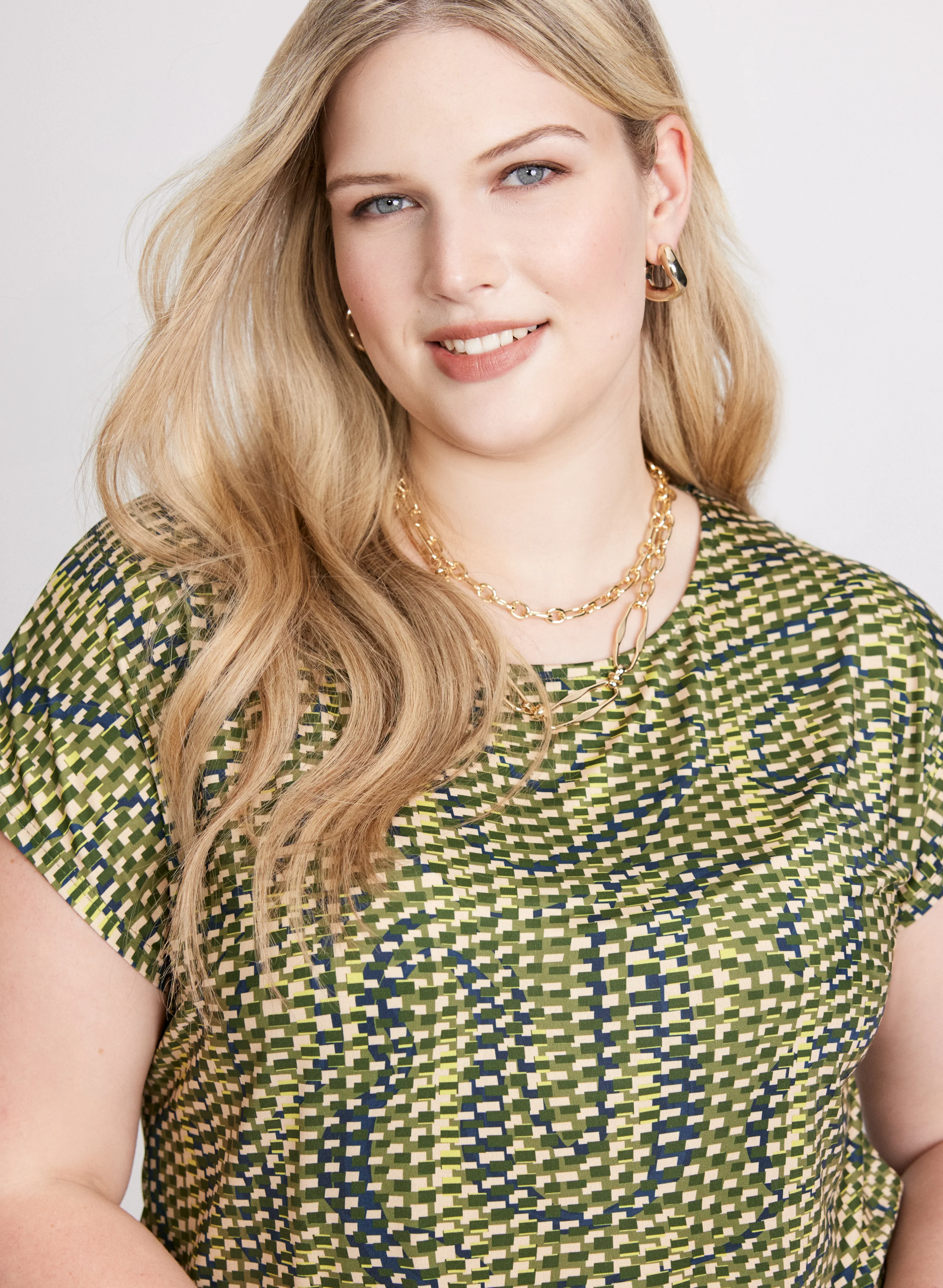 Cap Sleeve Print Top - Image 2