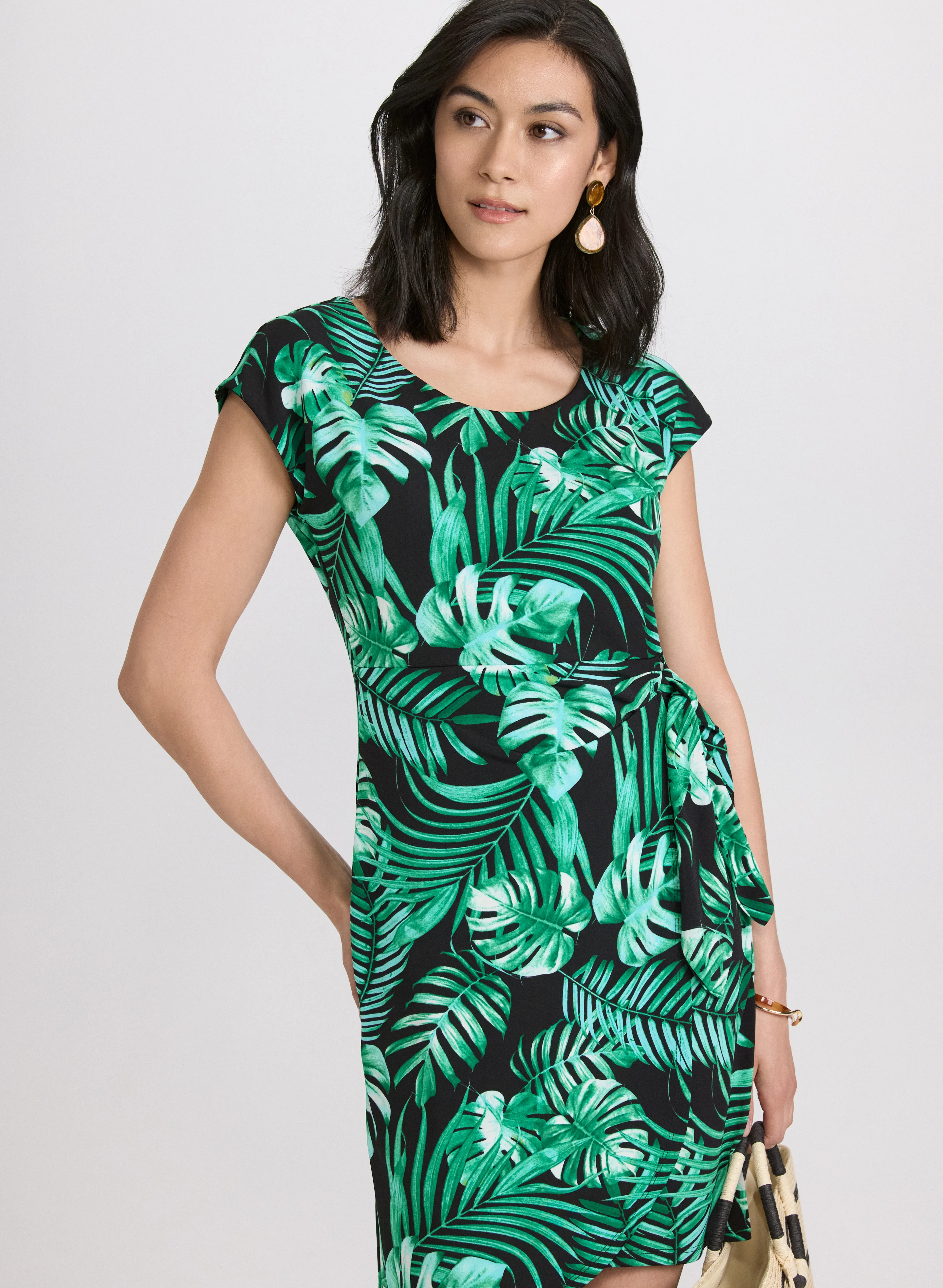 Palm Print Dress