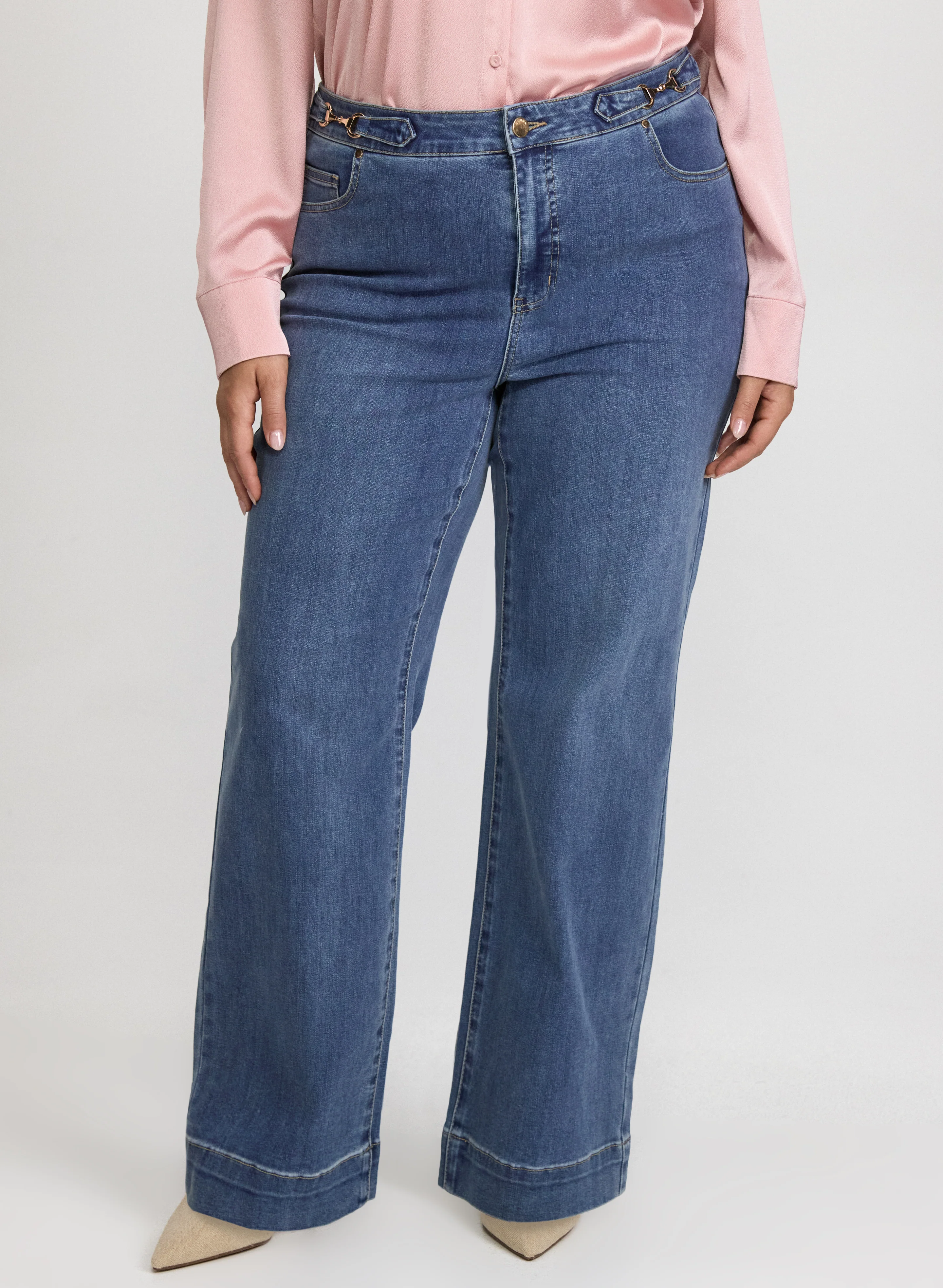 Chain Link Trim Jeans