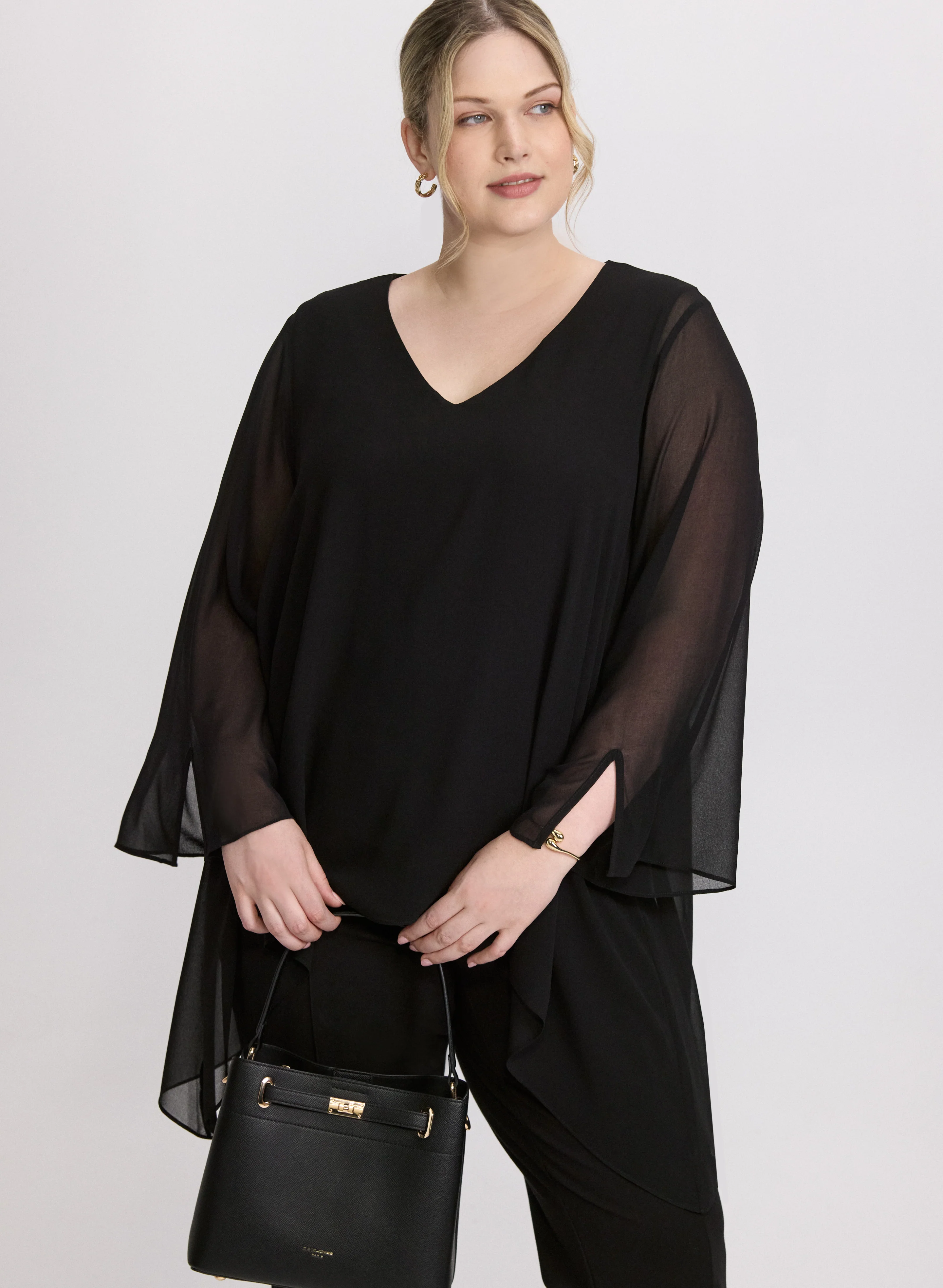 Chiffon Poncho Blouse
