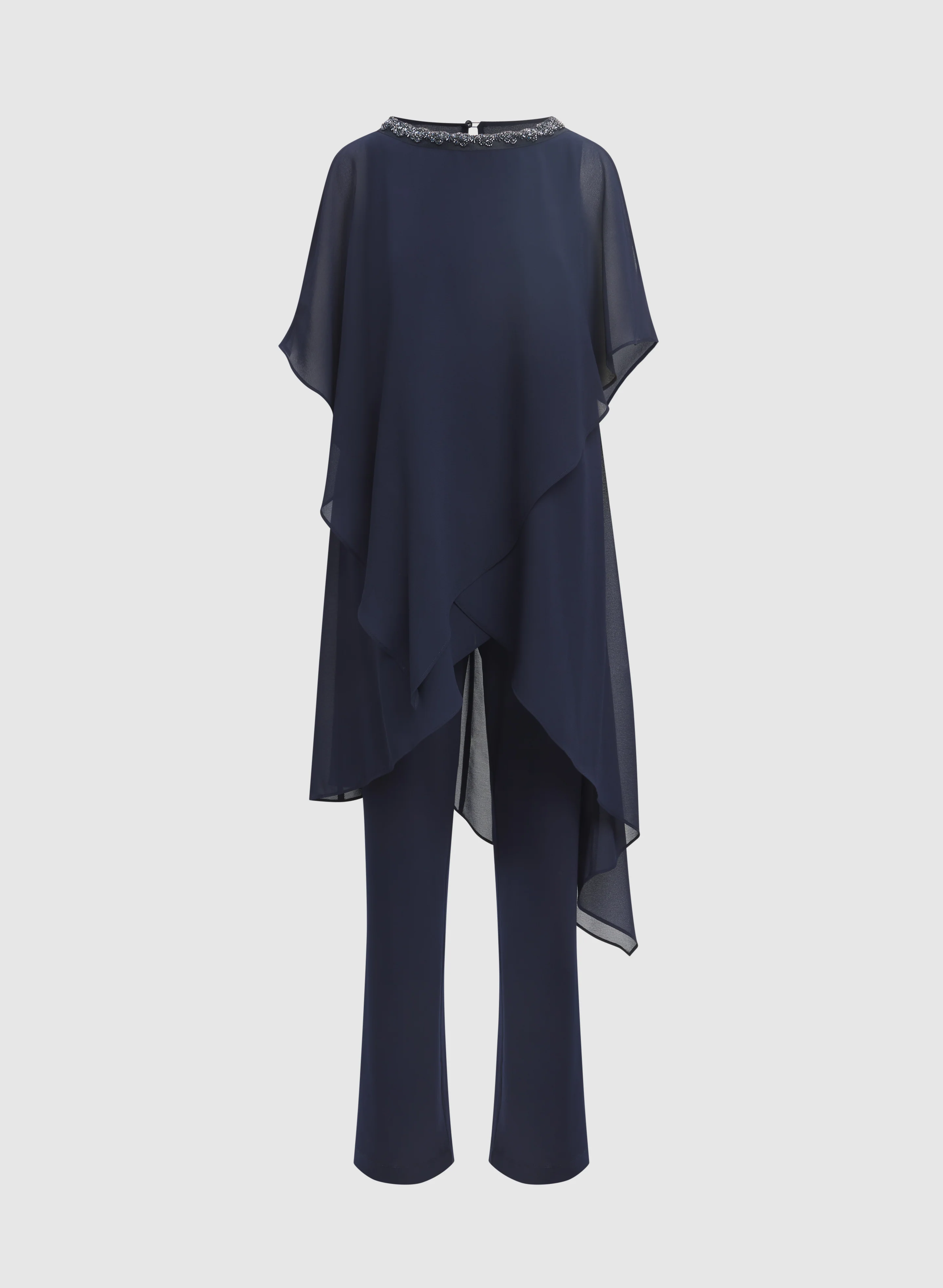 Chiffon Top & Jersey Pant Three-Piece Set - Image 5