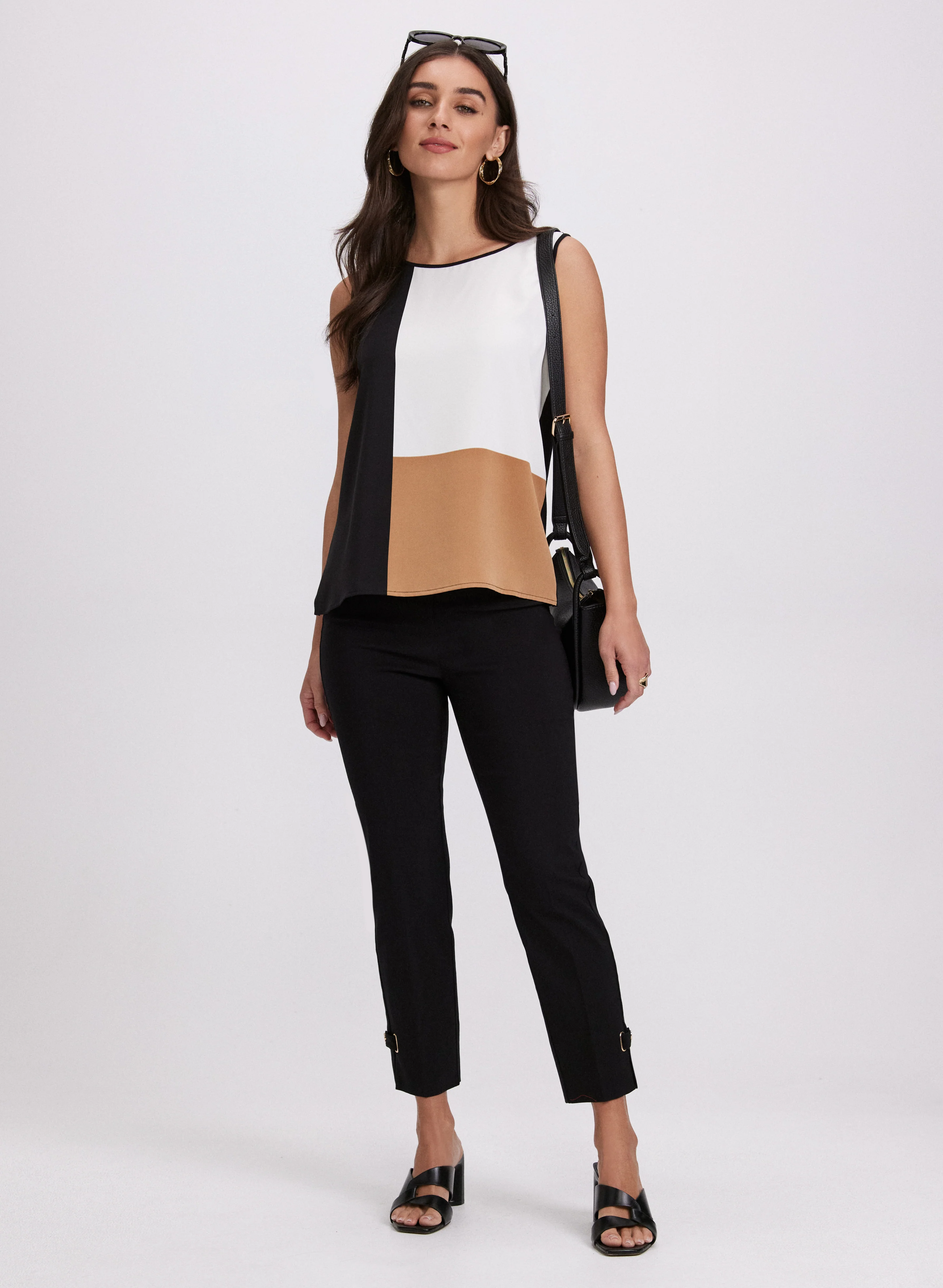 Colour Block Sleeveless Top - Image 3