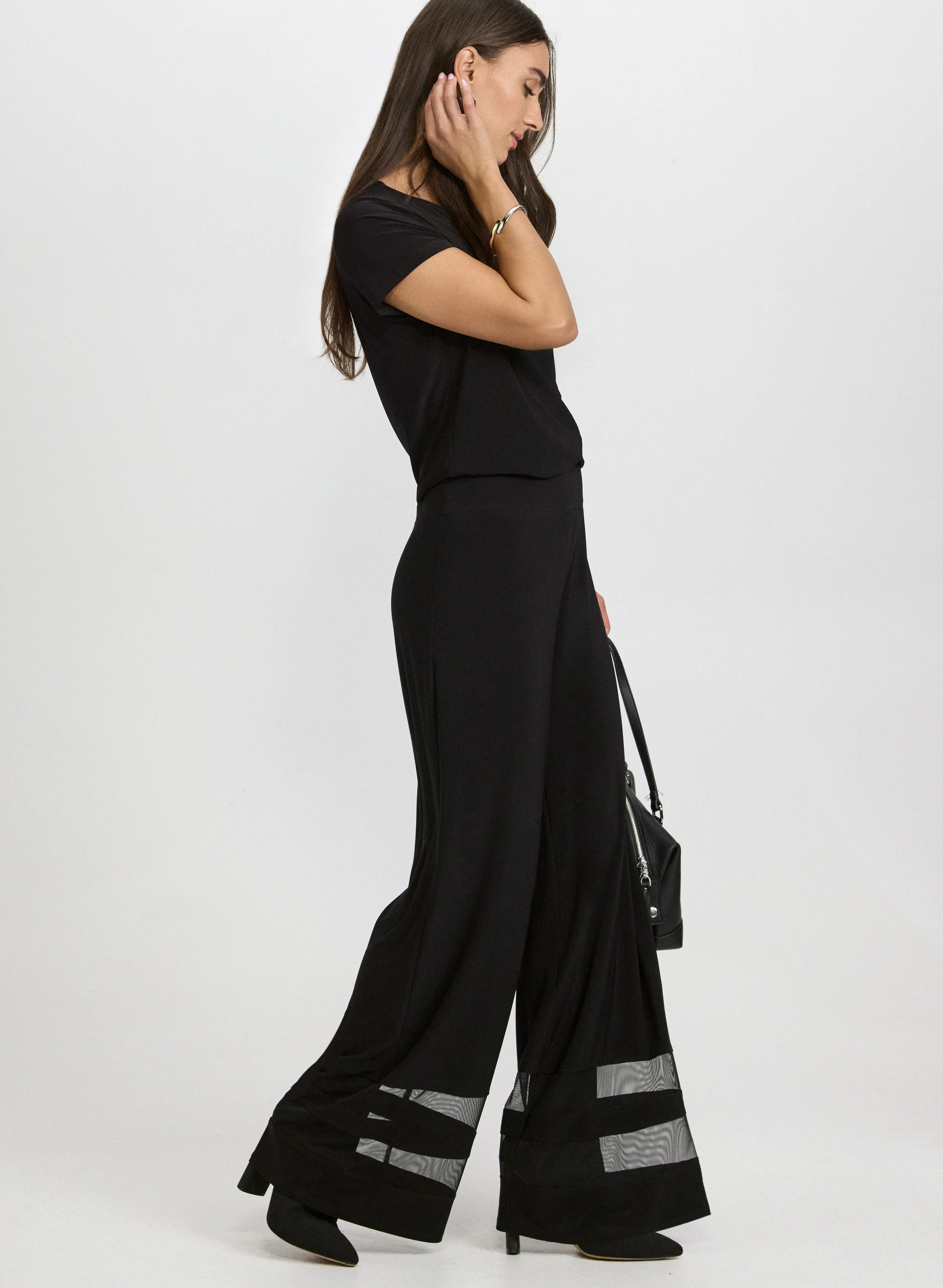 Compli K - Mesh Band Wide-Leg Pants - Image 4