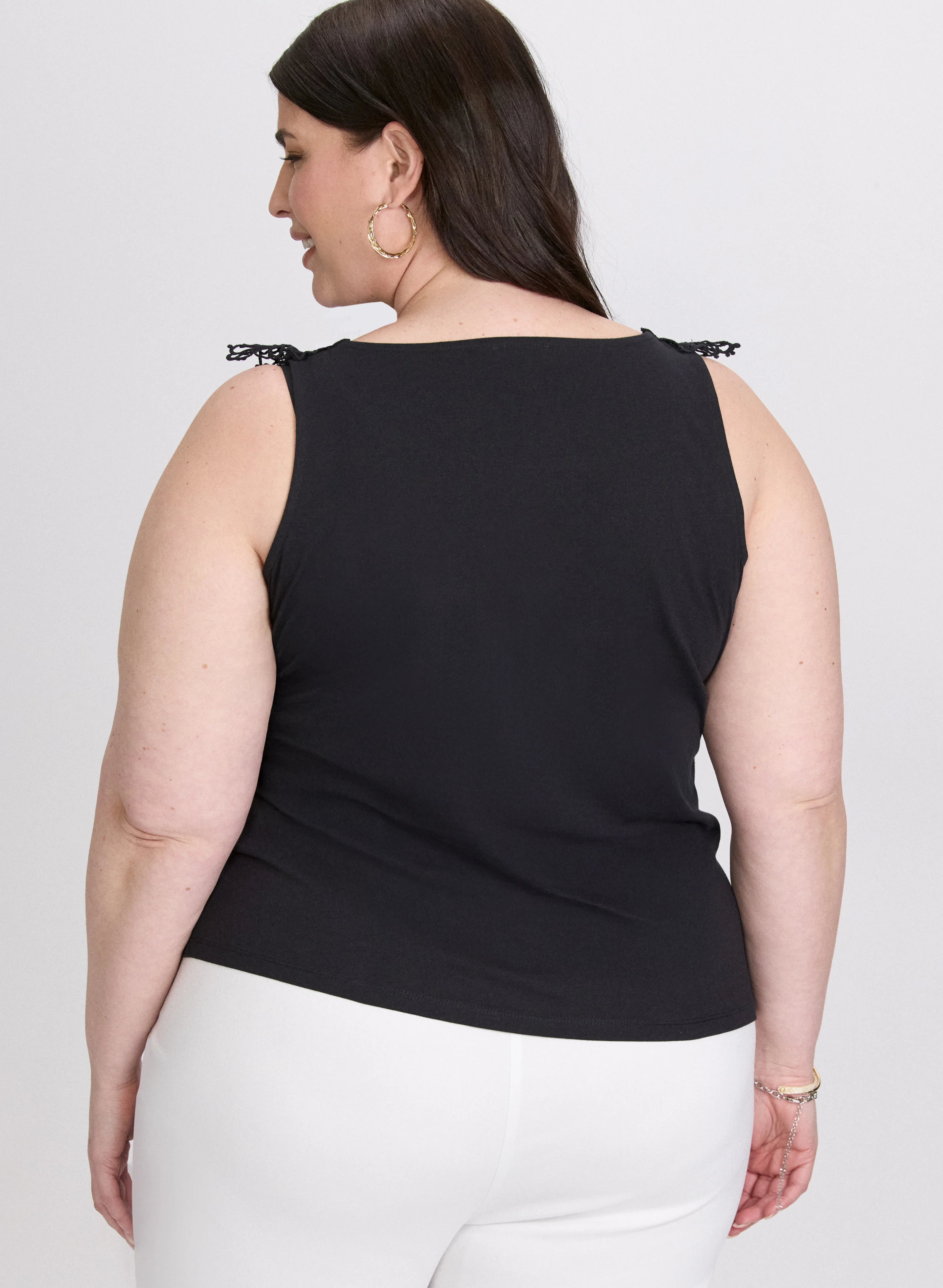 Crochet Appliqué Tank Top - Image 4