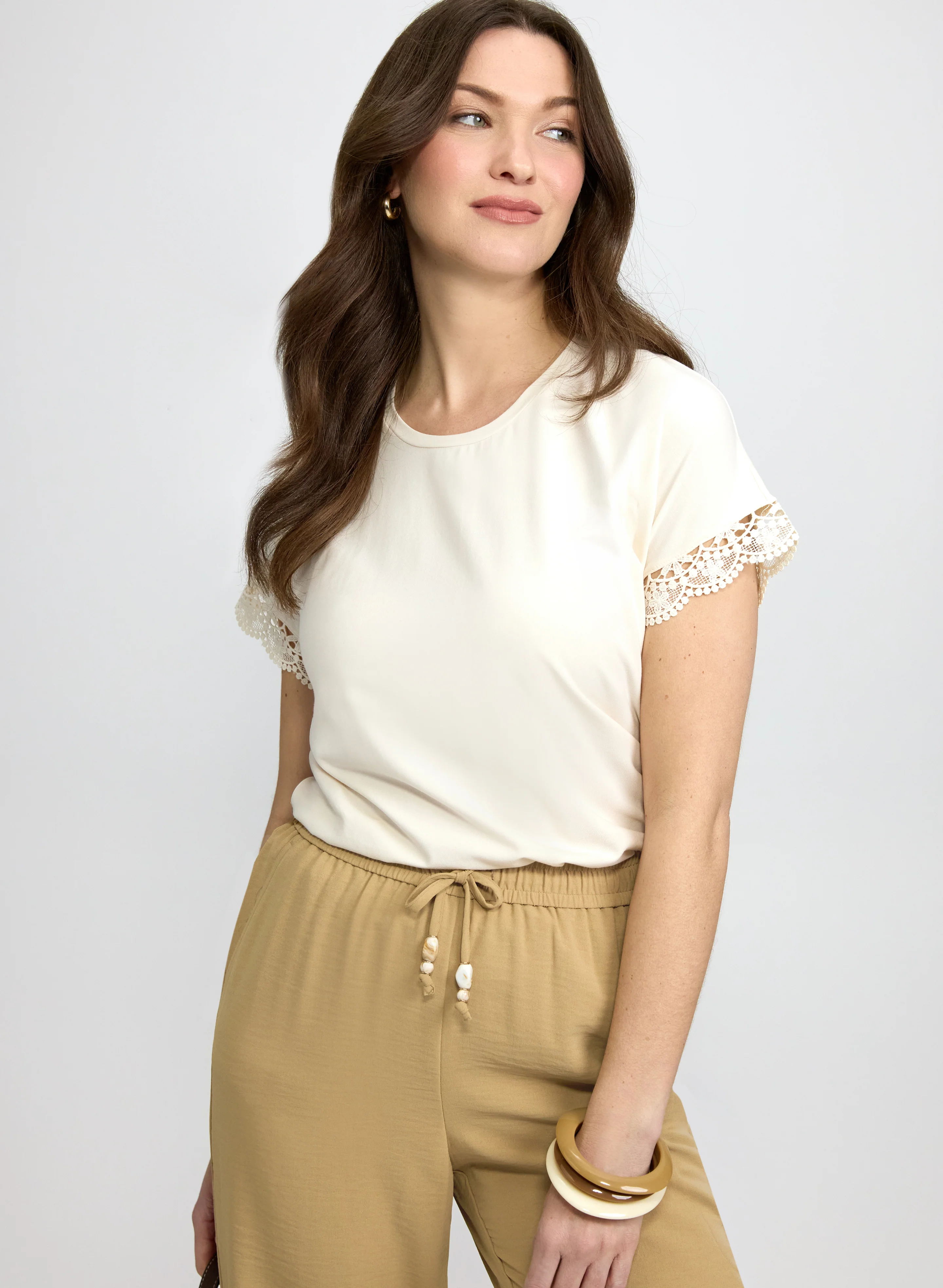 Crochet Trim T-Shirt