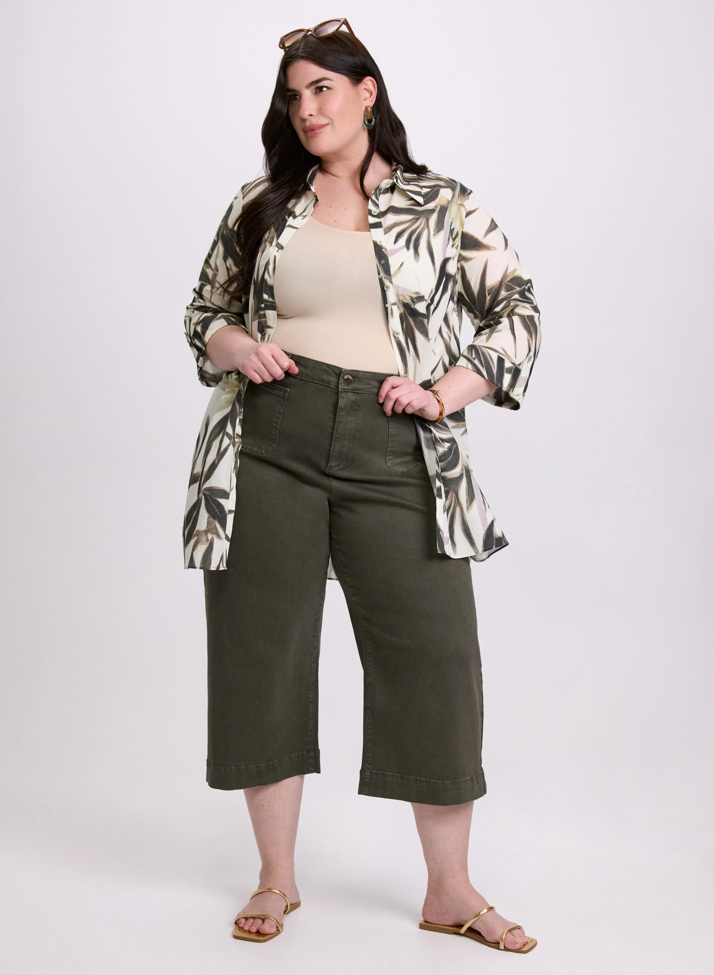 Cropped Wide-Leg Jeans - Image 3