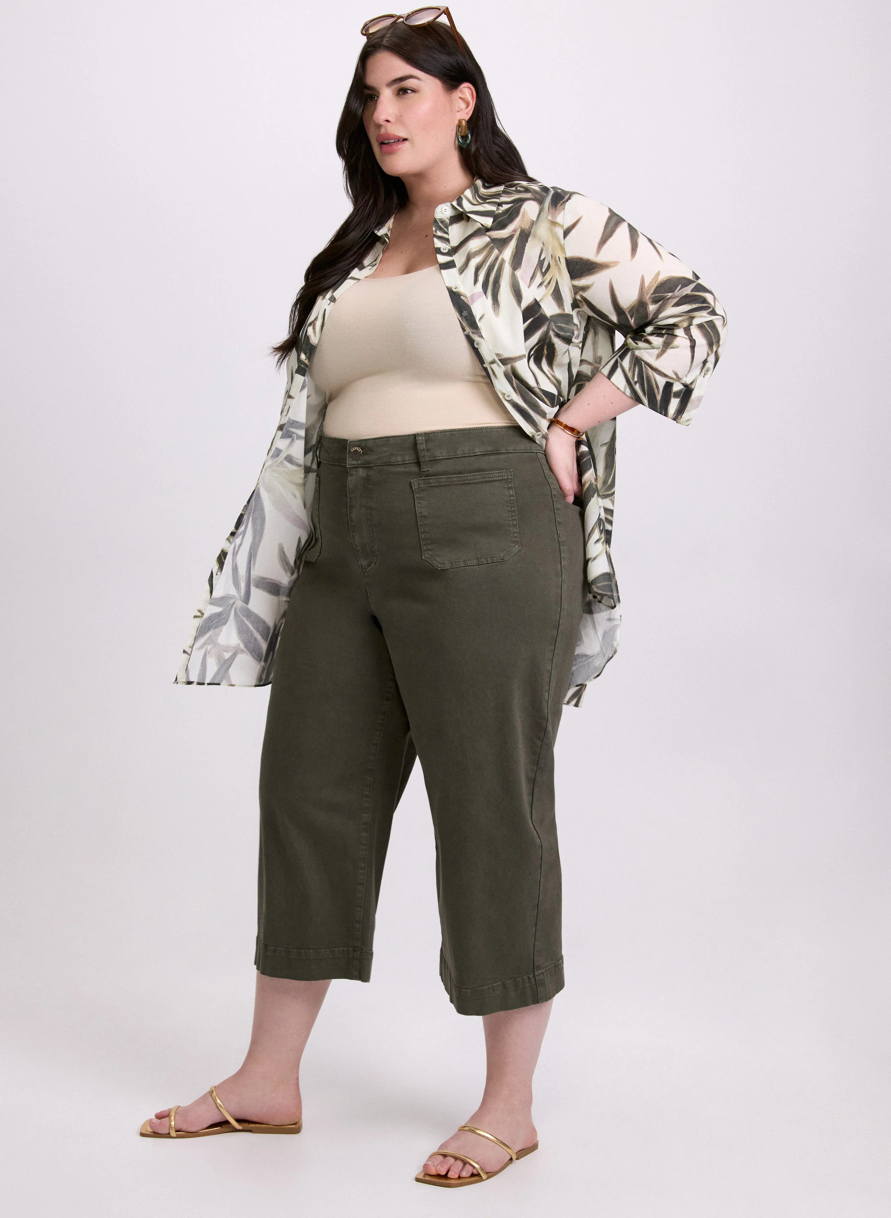 Cropped Wide-Leg Jeans - Image 5