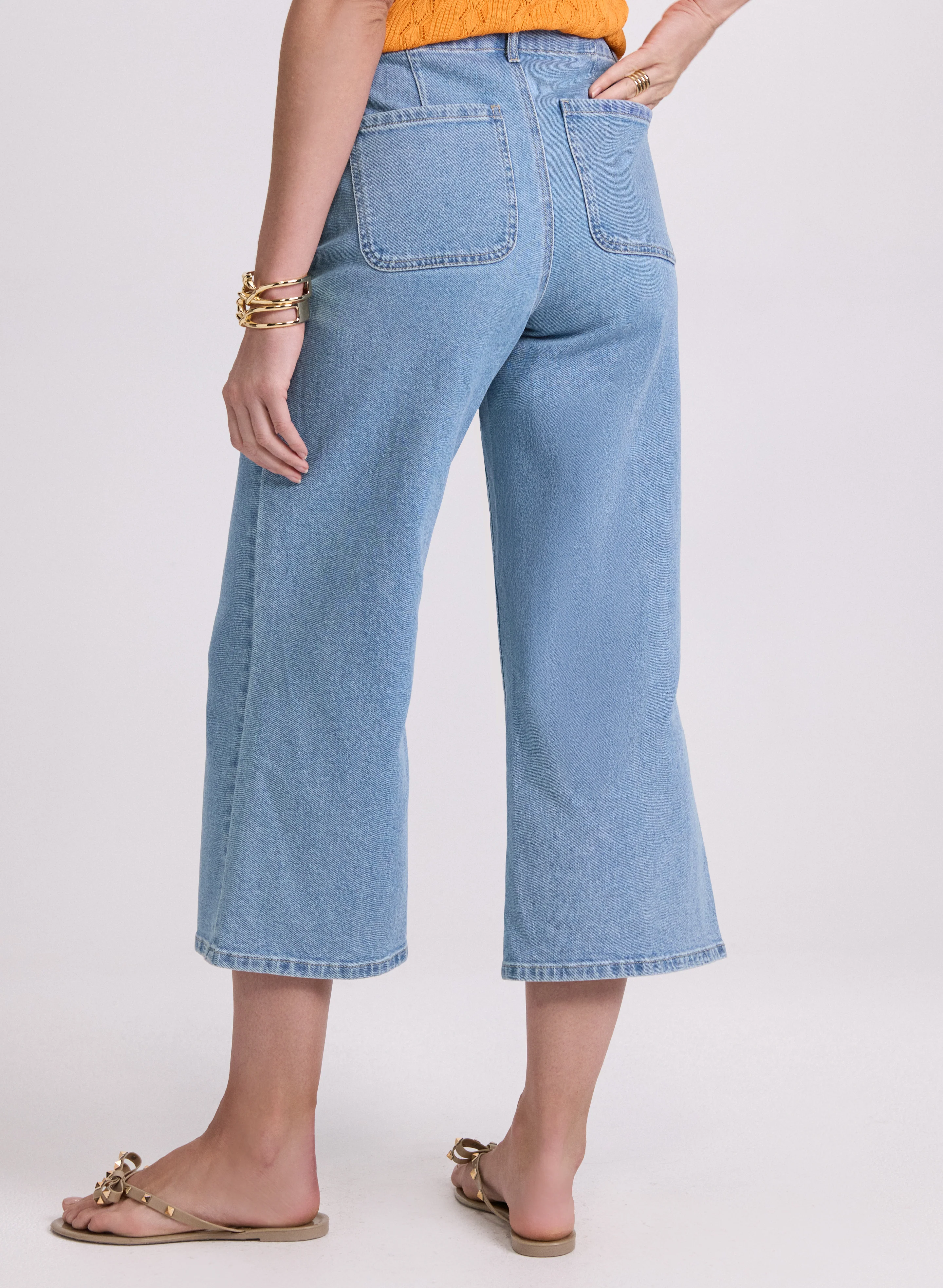 Cropped Wide-Leg Jeans - Image 2