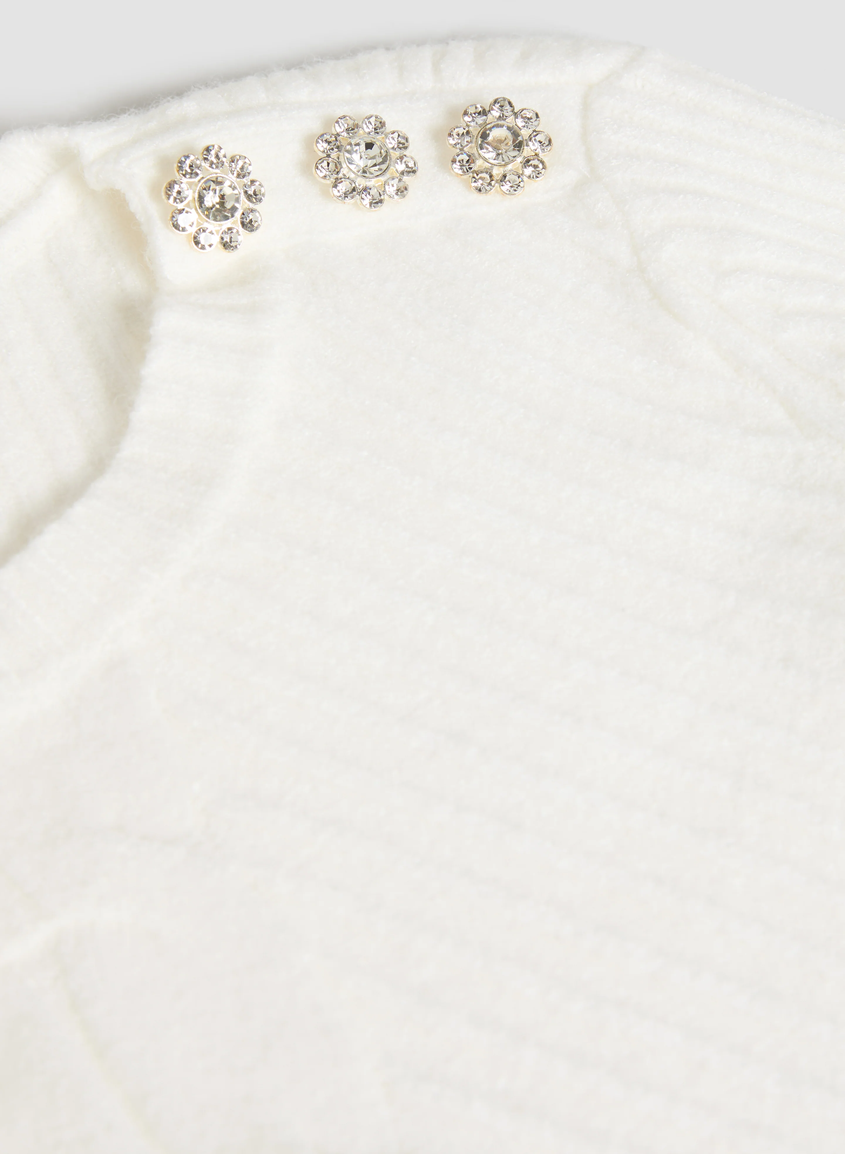Crystal Button Embellished Sweater - Image 6