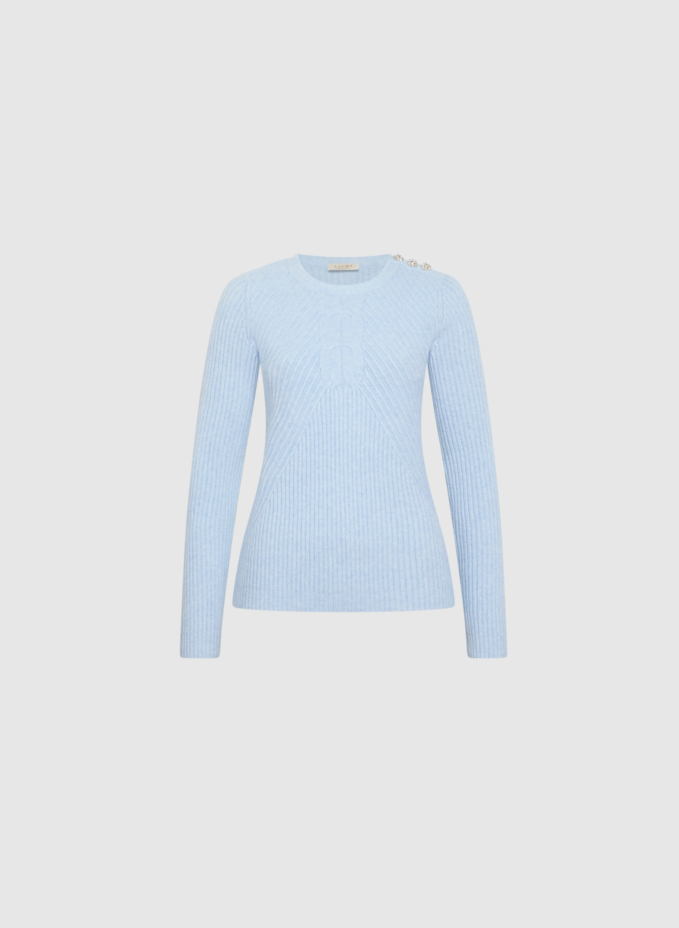 Crystal Button Embellished Sweater - Image 6