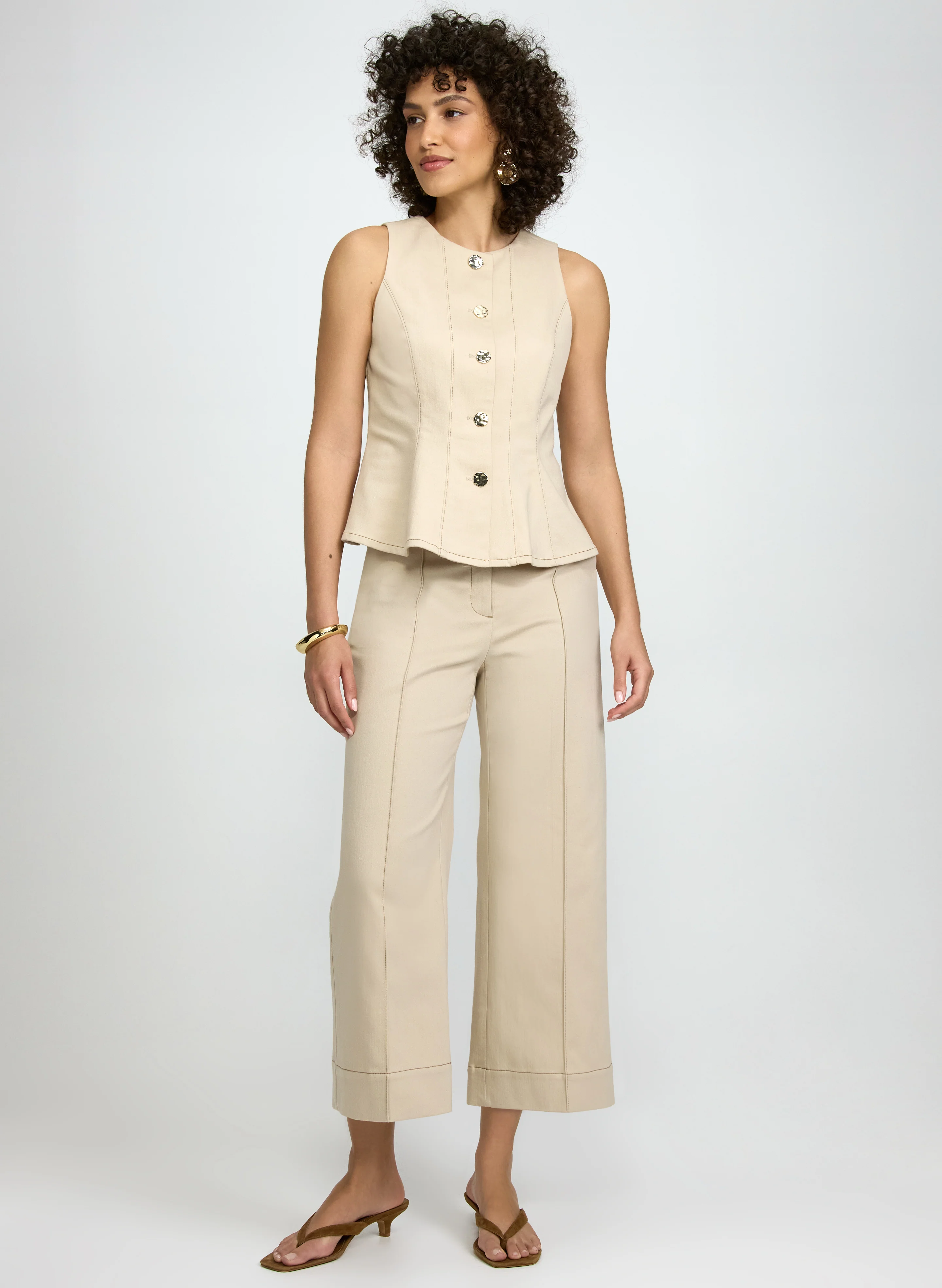 Denim Button-Down Vest - Image 2
