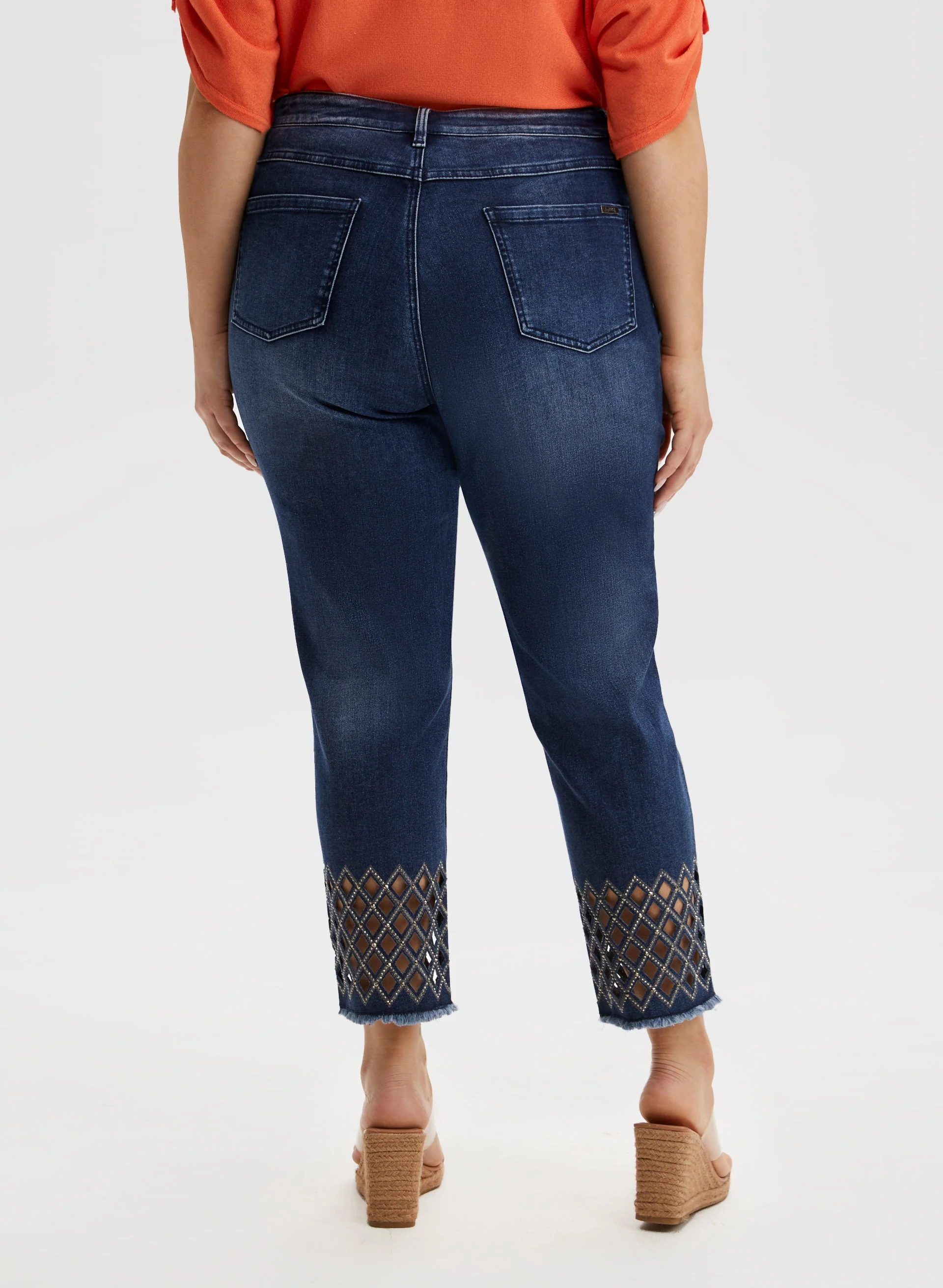 Diamond Cutout Slim Leg Jeans - Image 2