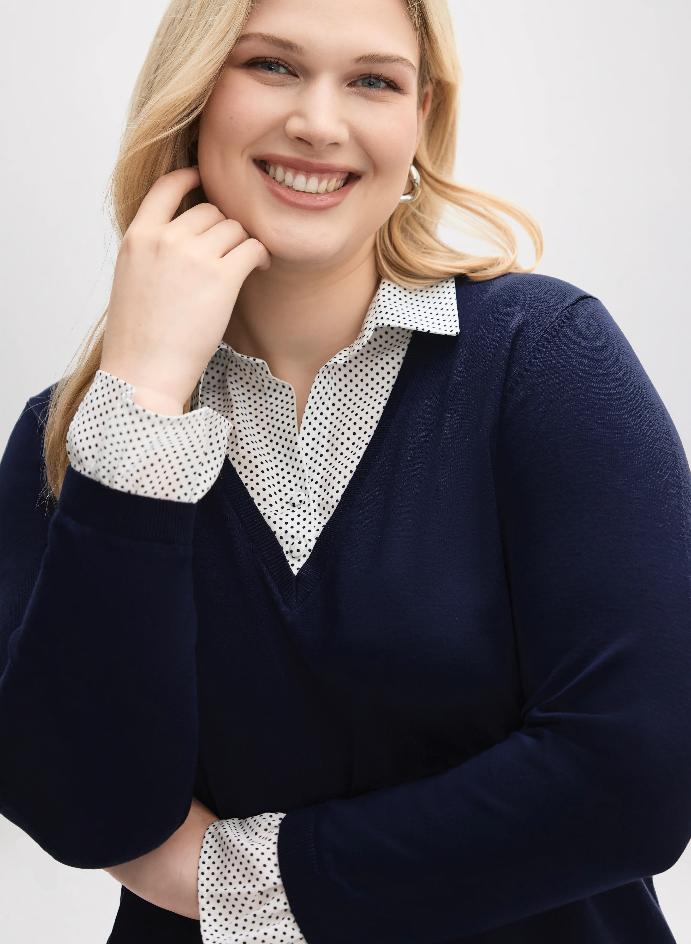 Dot Motif Fooler Sweater - Image 2