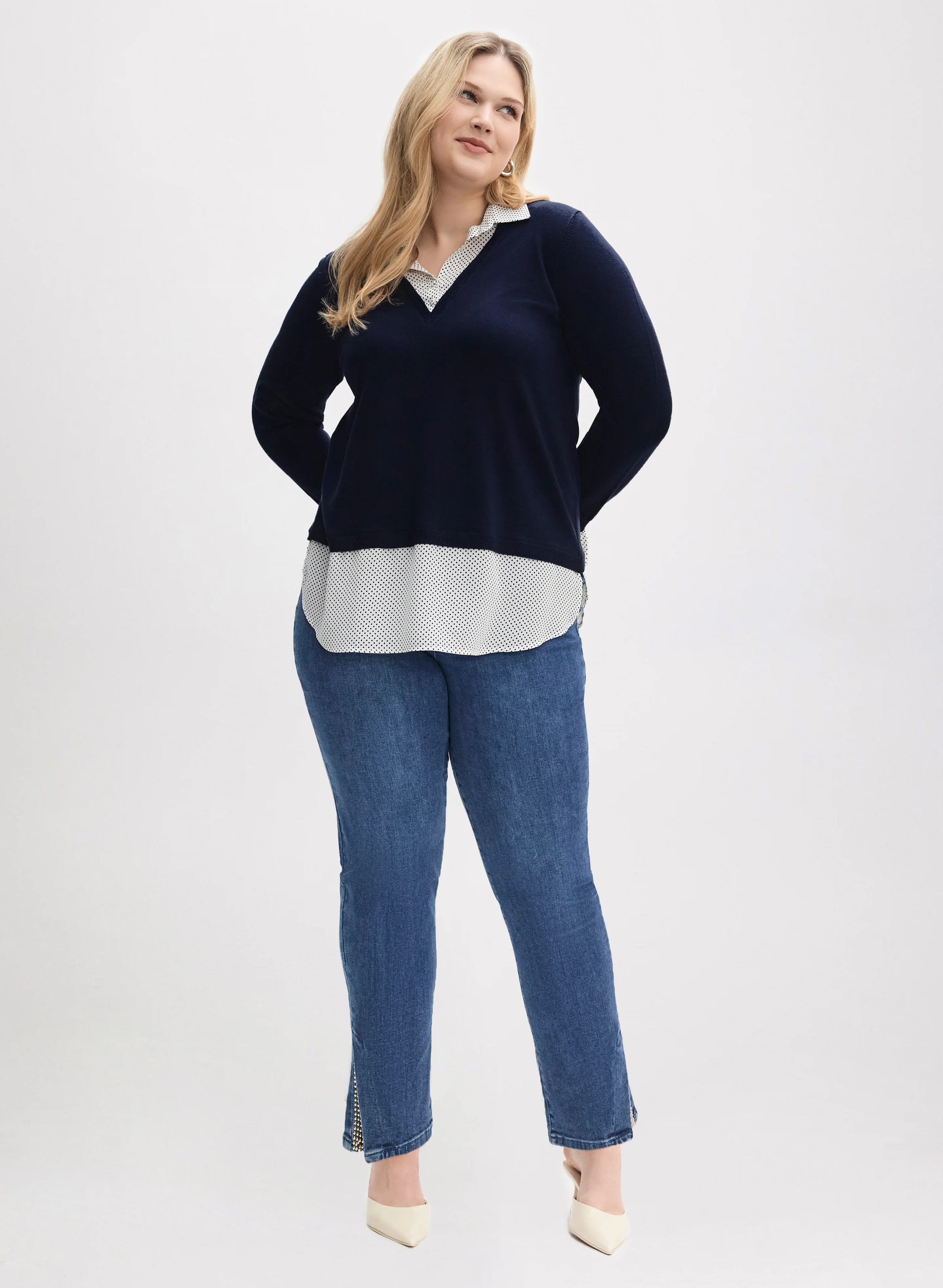 Dot Motif Fooler Sweater - Image 3