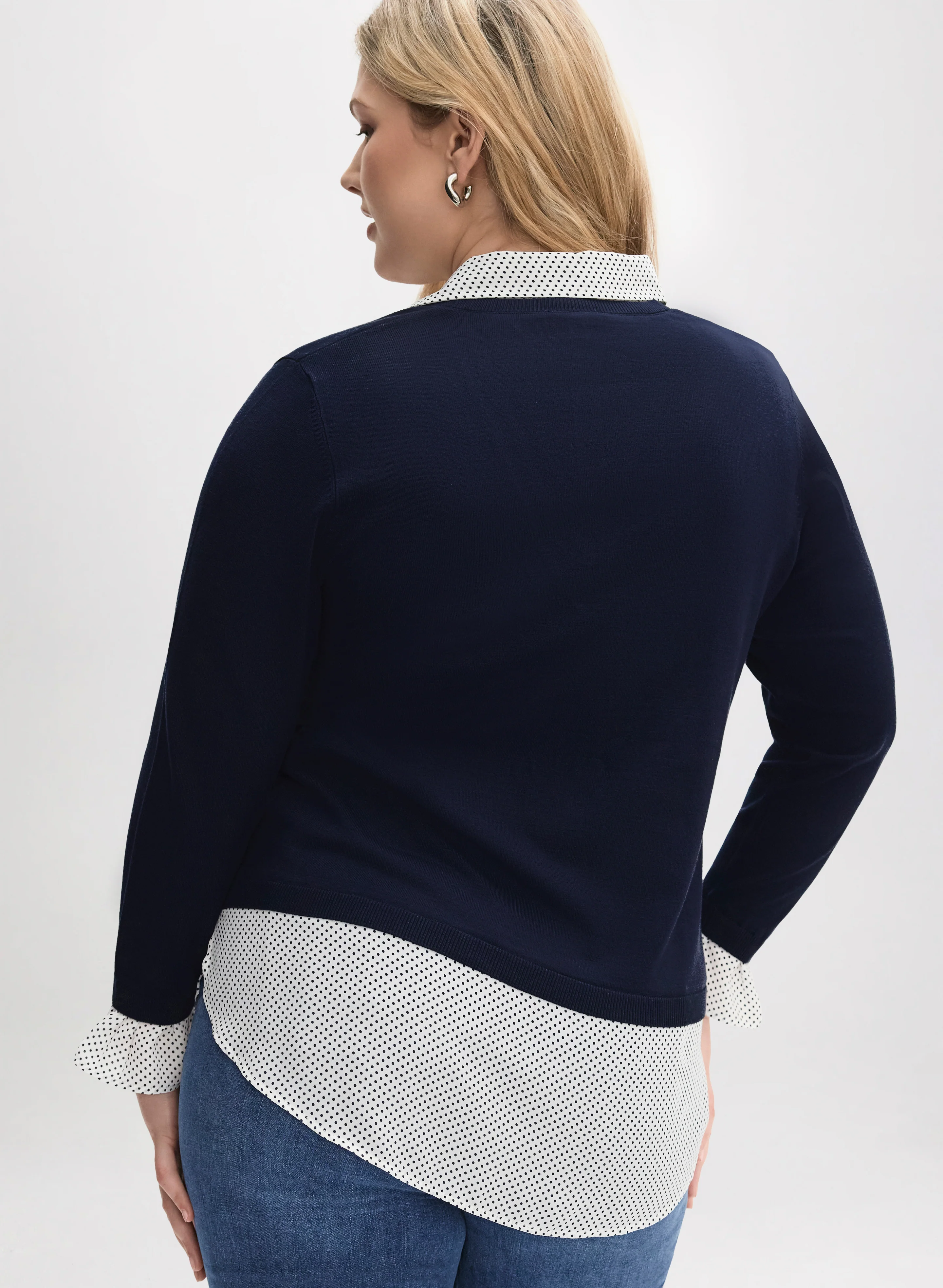 Dot Motif Fooler Sweater - Image 4