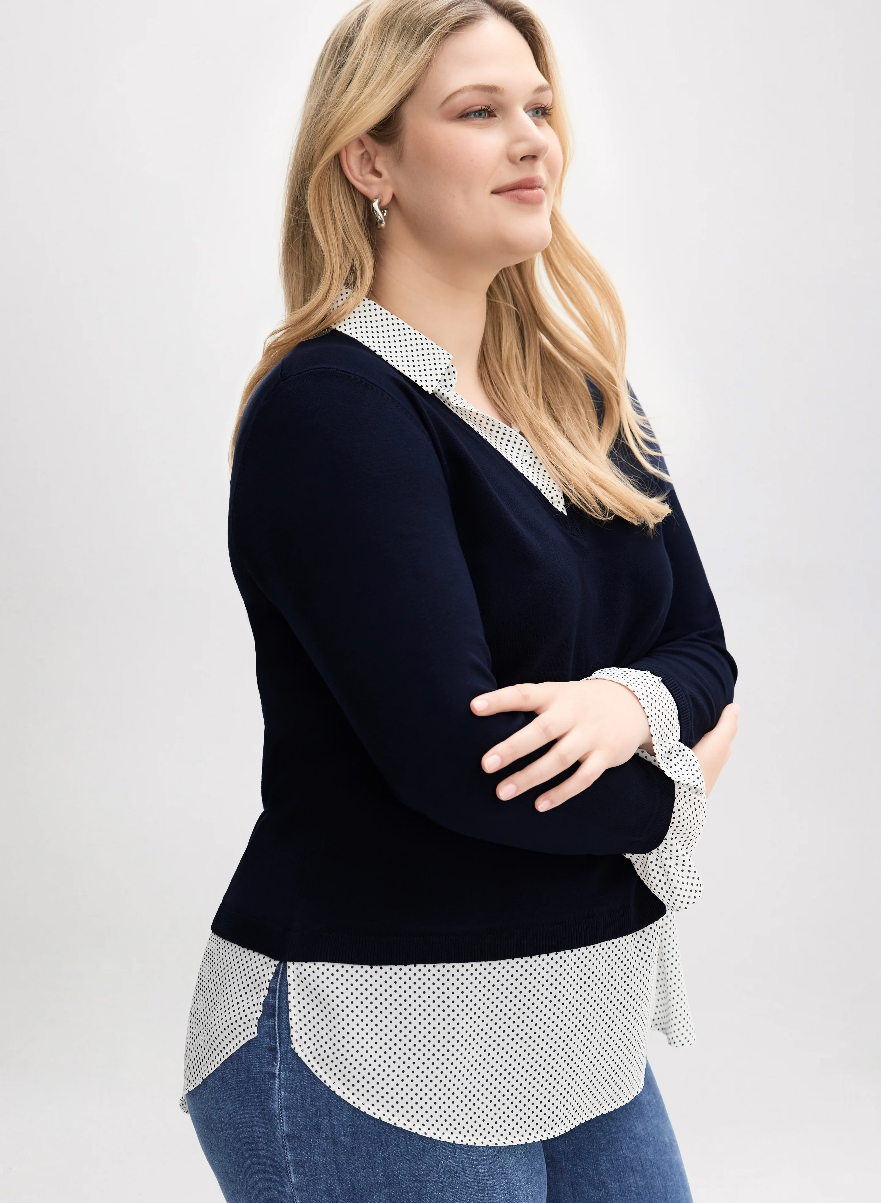 Dot Motif Fooler Sweater - Image 5
