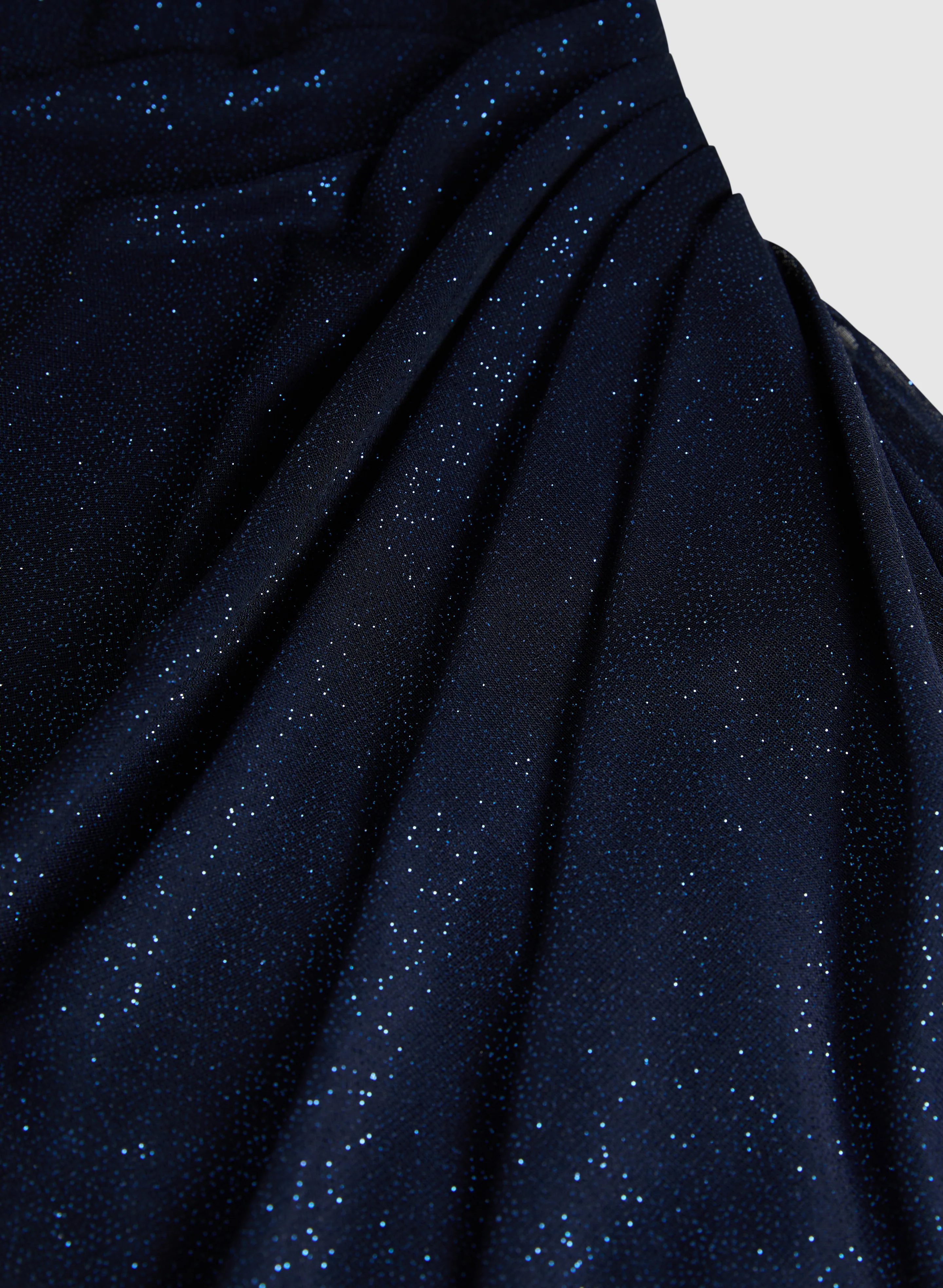 Draped Glitter Dress - Image 7