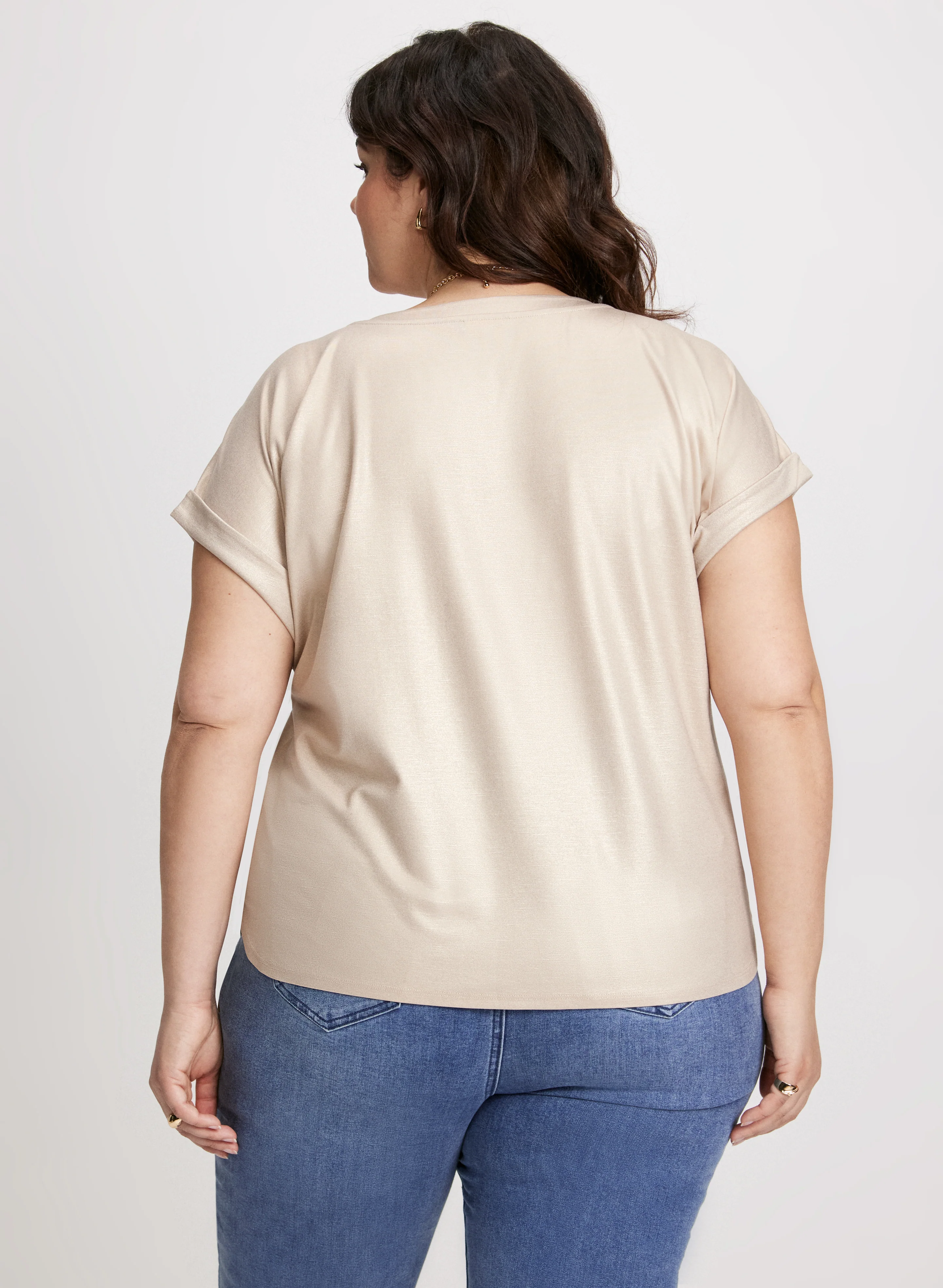 Foiled Drop-Shoulder T-Shirt - Image 4