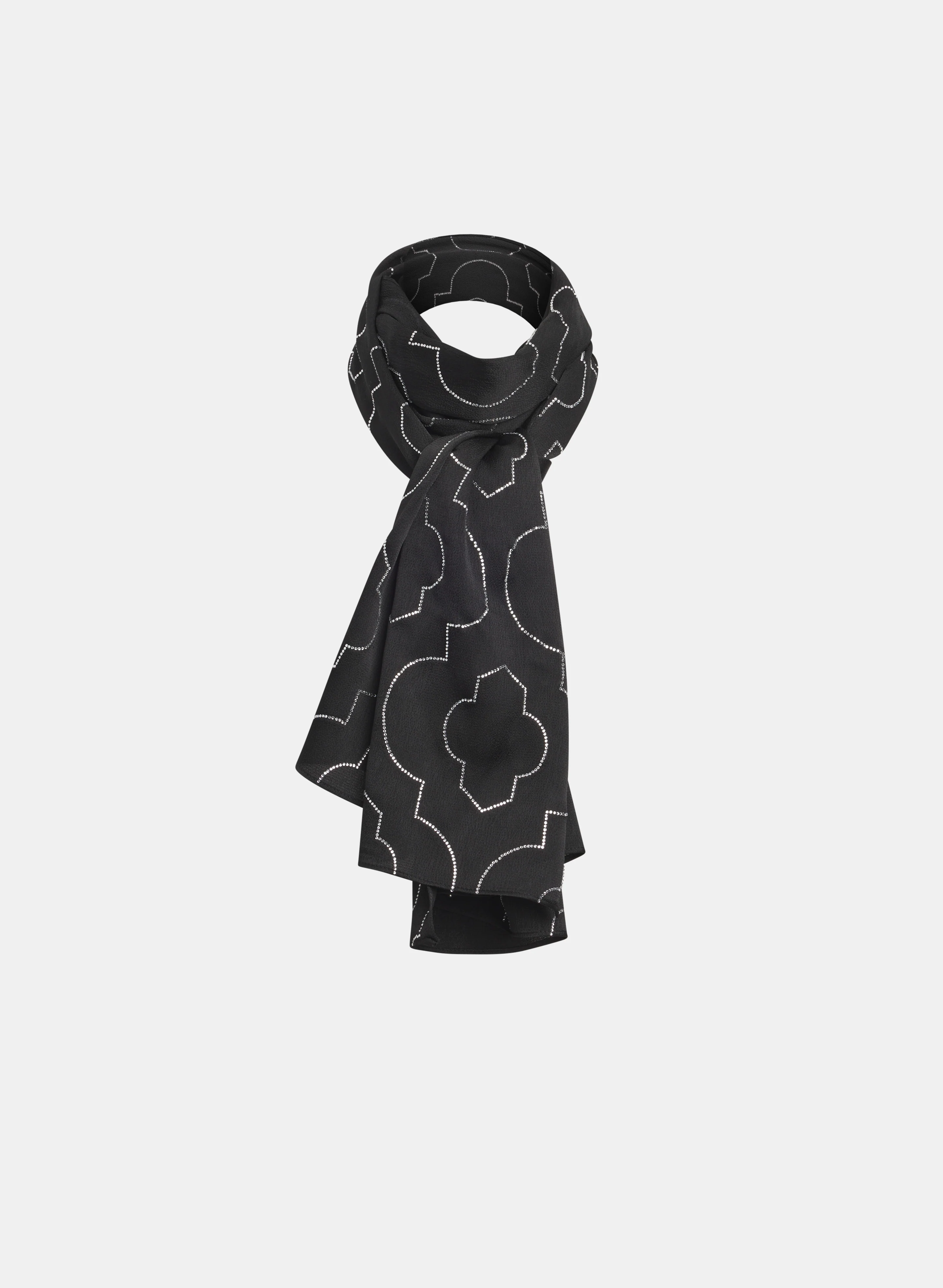 Embellished Geometric Scarf