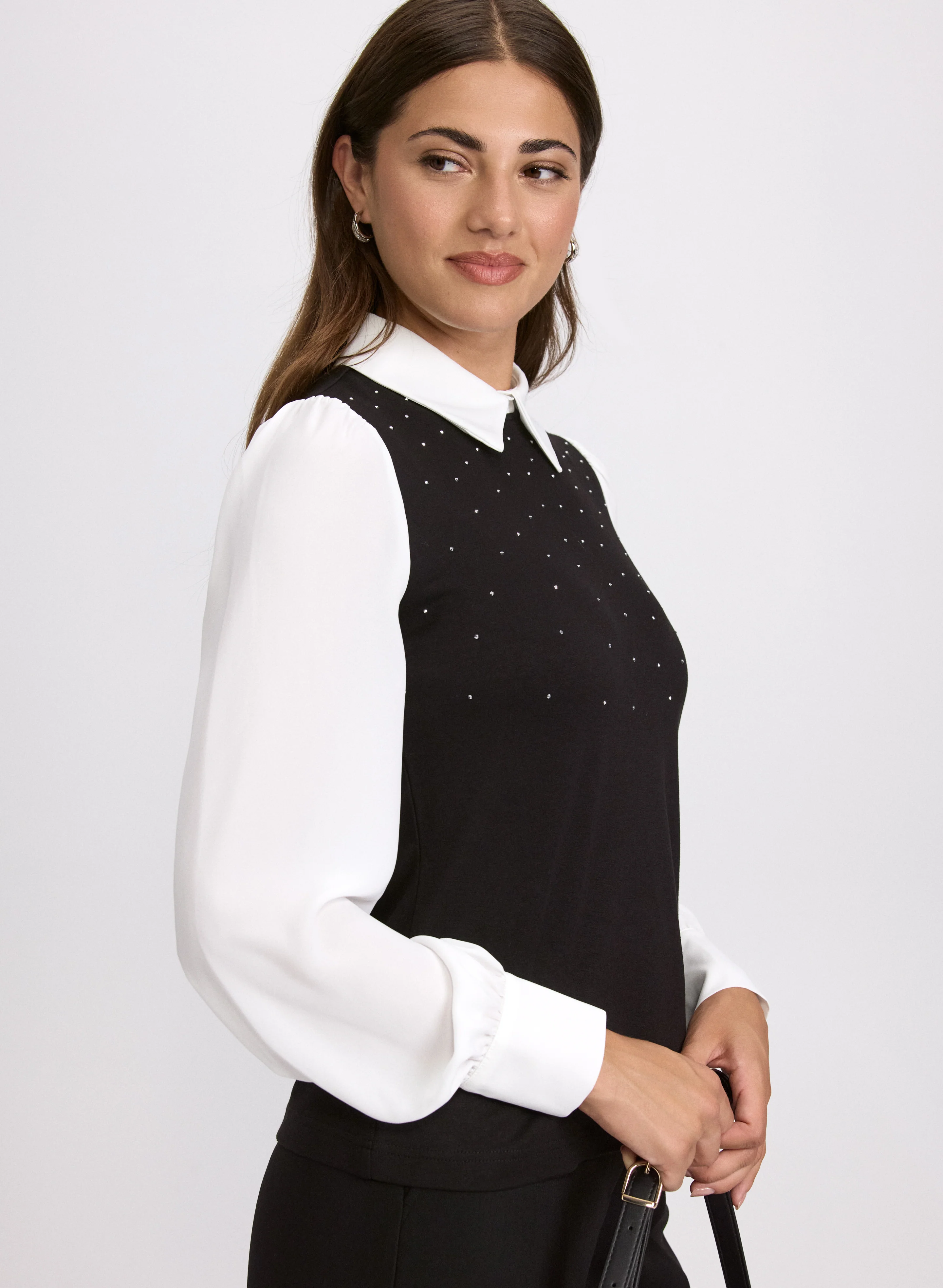 Embellished Illusion Layered Top - Image 2