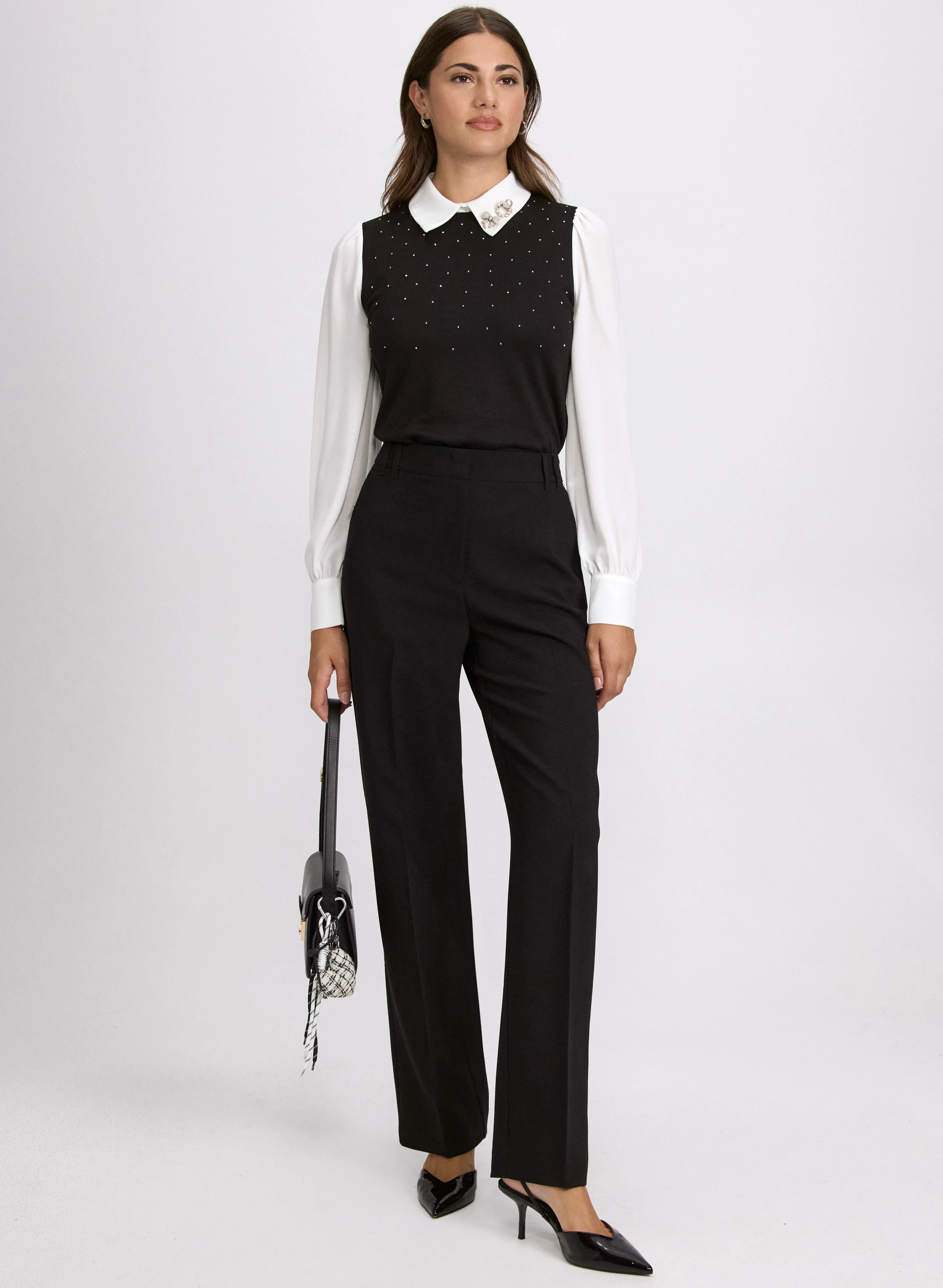 Embellished Illusion Layered Top - Image 3