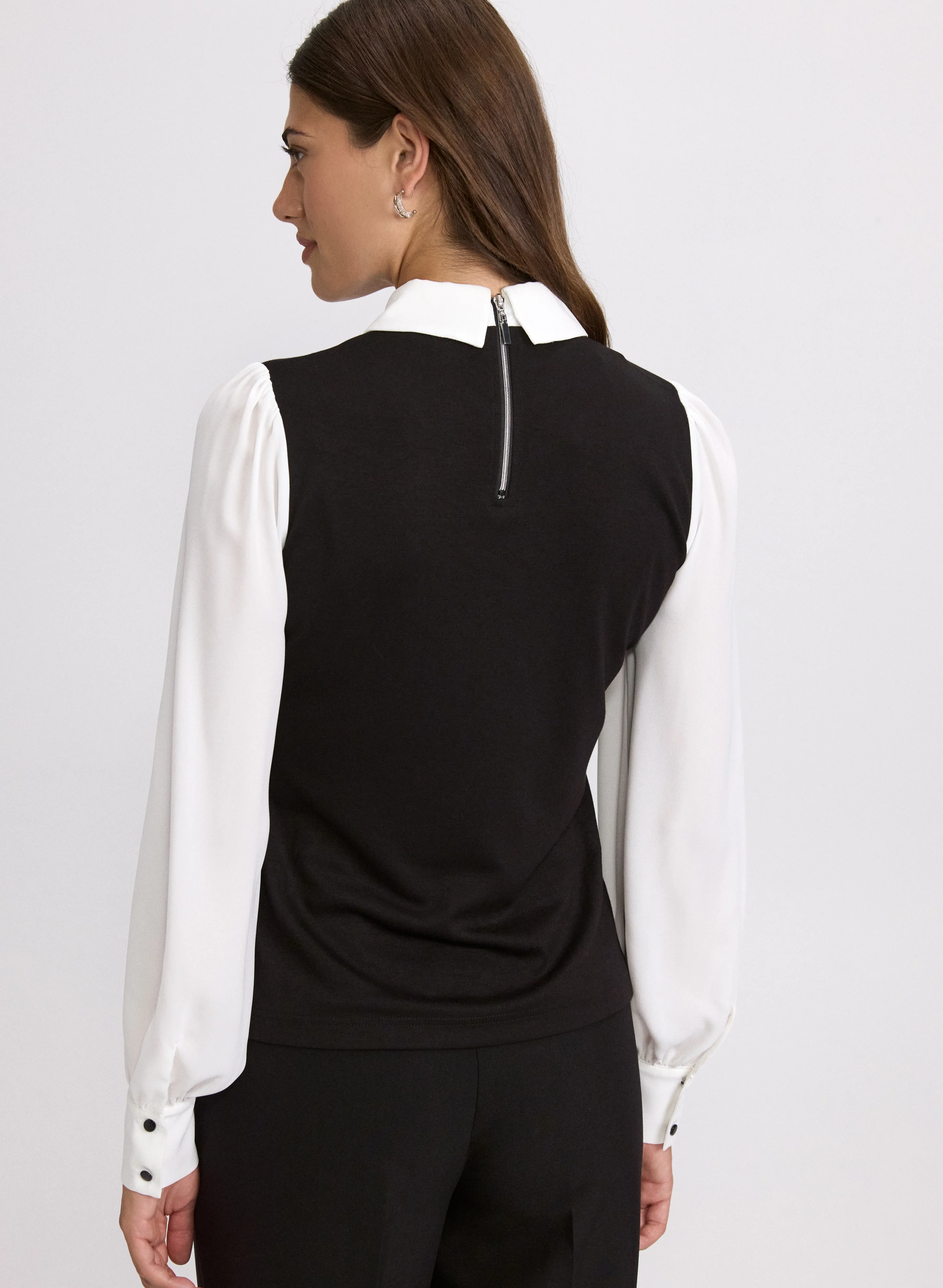 Embellished Illusion Layered Top - Image 4