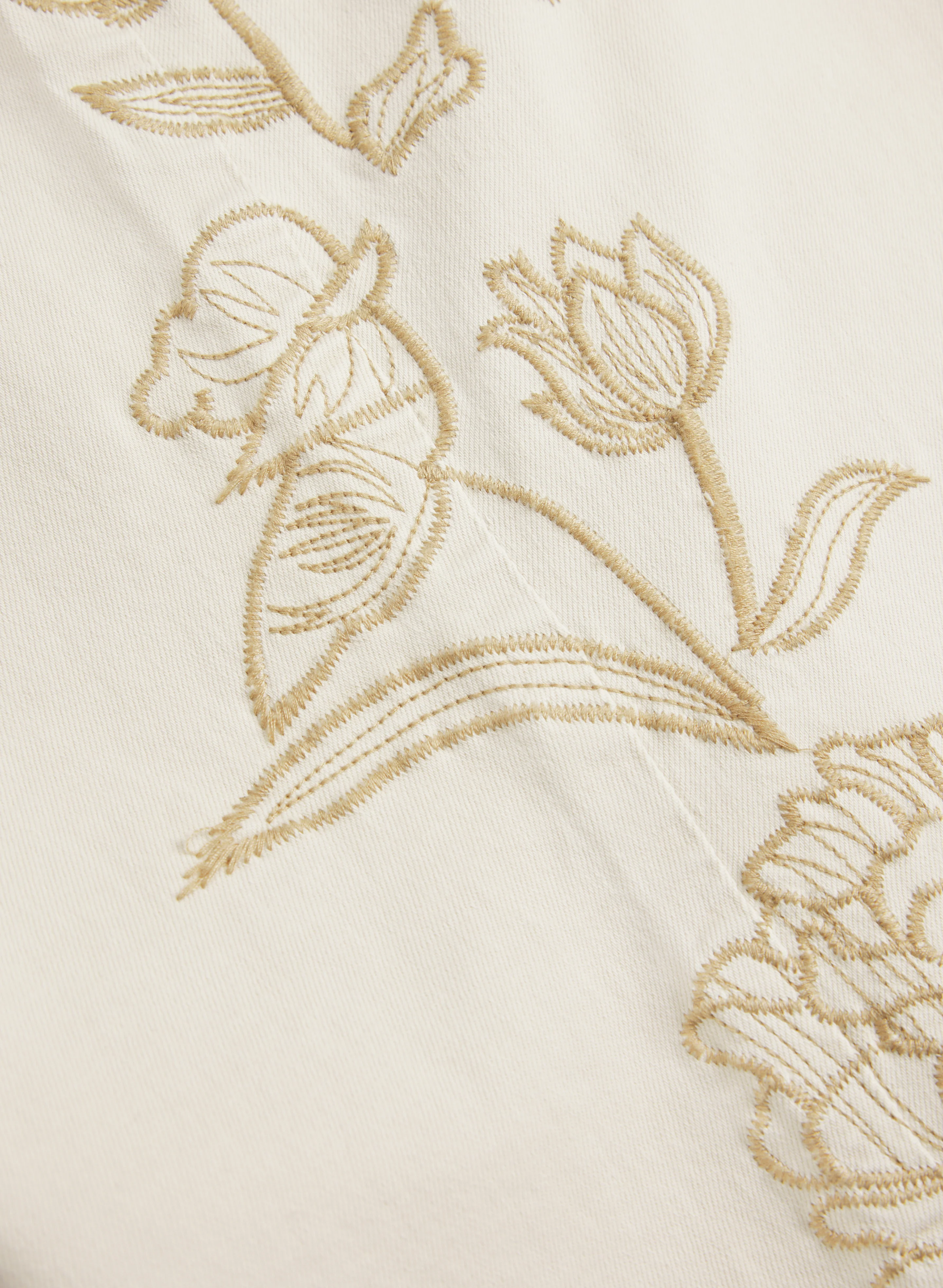 Embroidered Denim Capris - Image 6