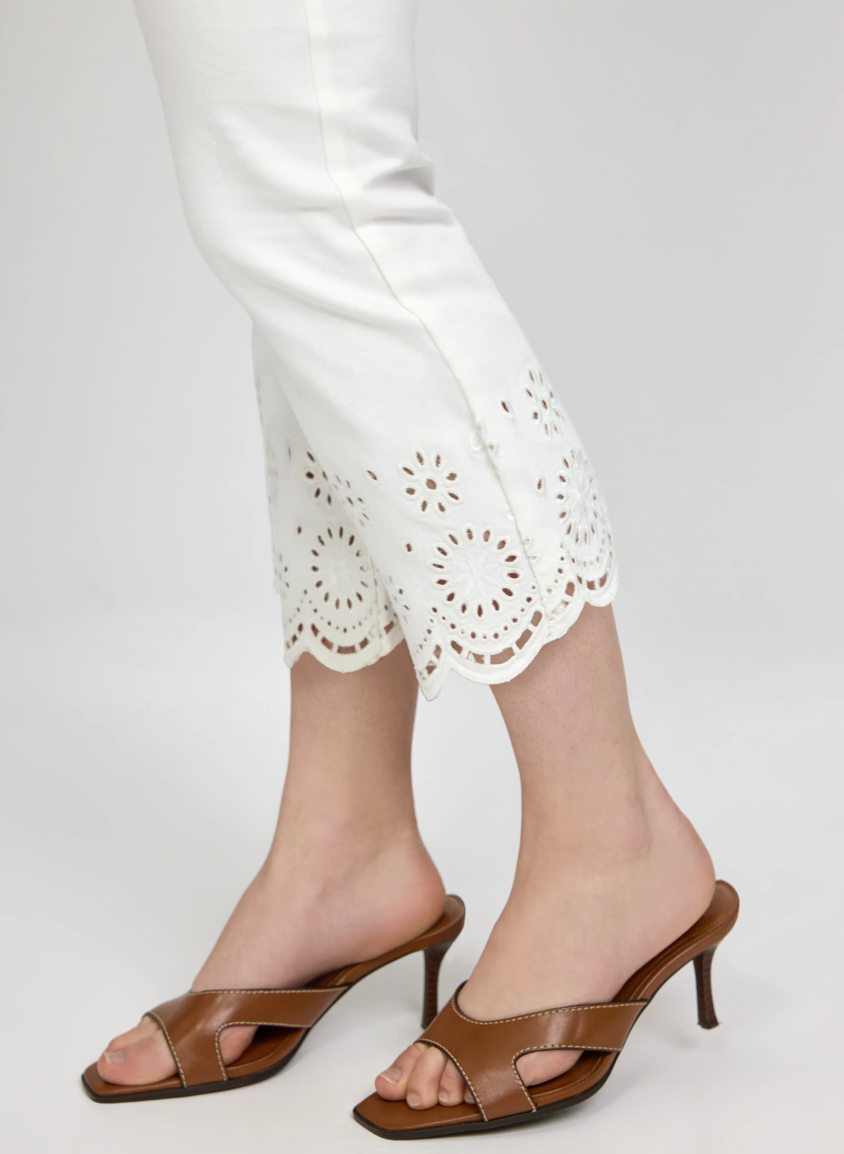 Embroidered Denim Capris - Image 2