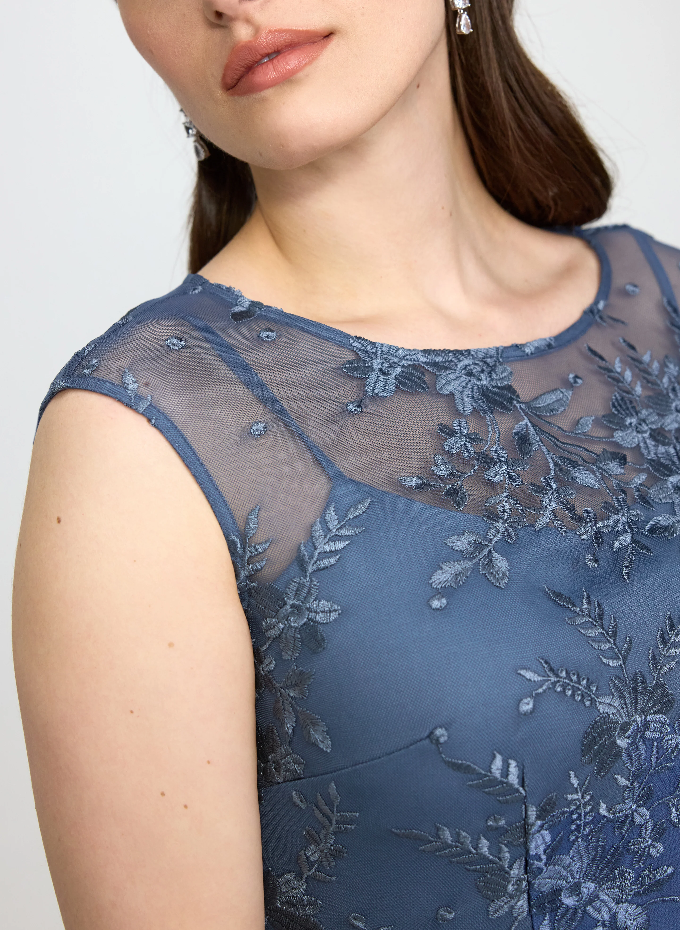 Embroidered Mesh Dress - Image 3