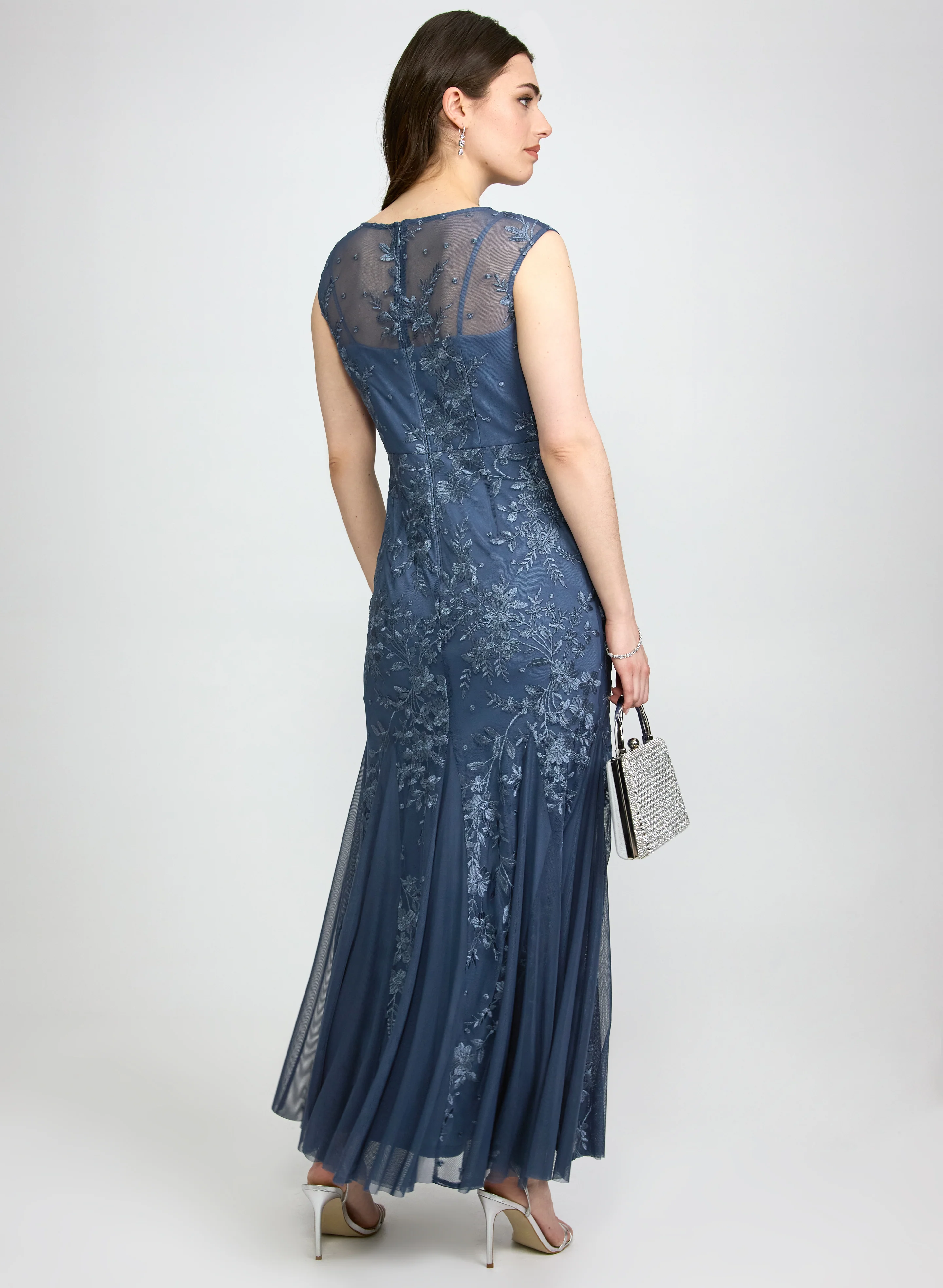 Embroidered Mesh Dress - Image 4