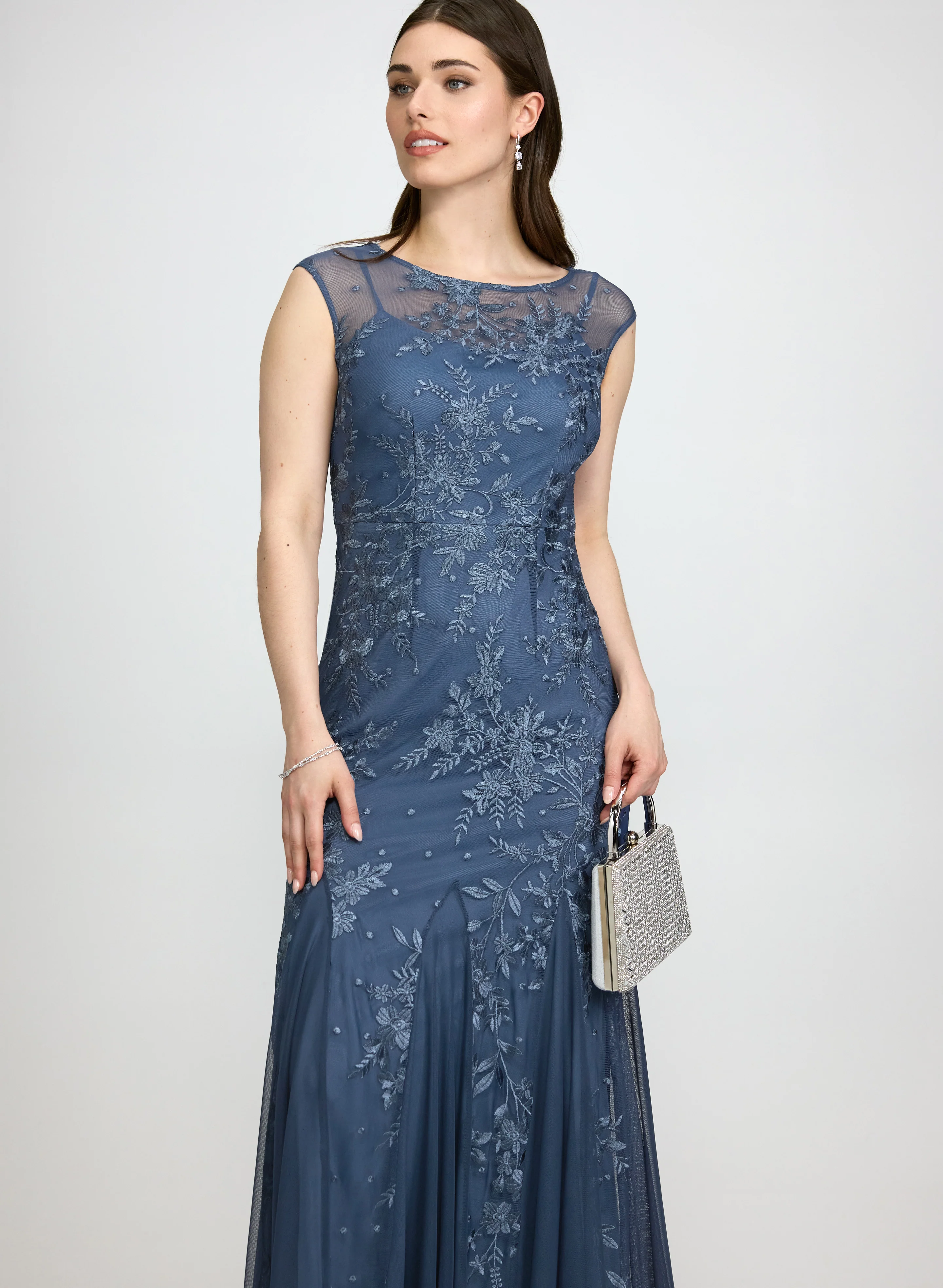 Embroidered Mesh Dress - Image 5
